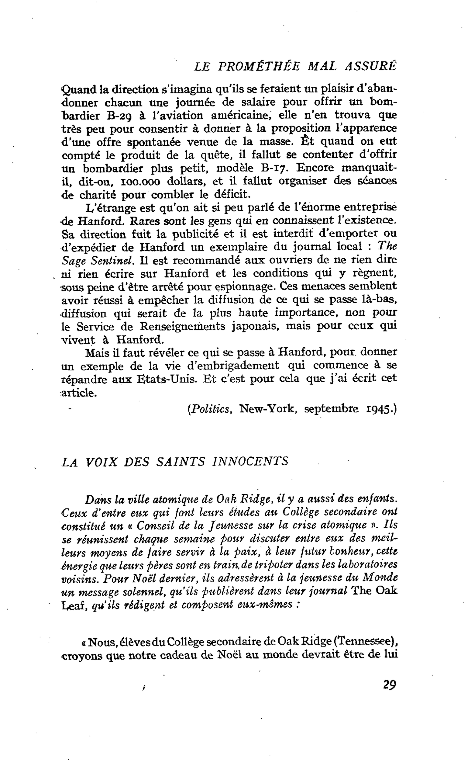 LA VOIX DES SAINTS INNOCENTS