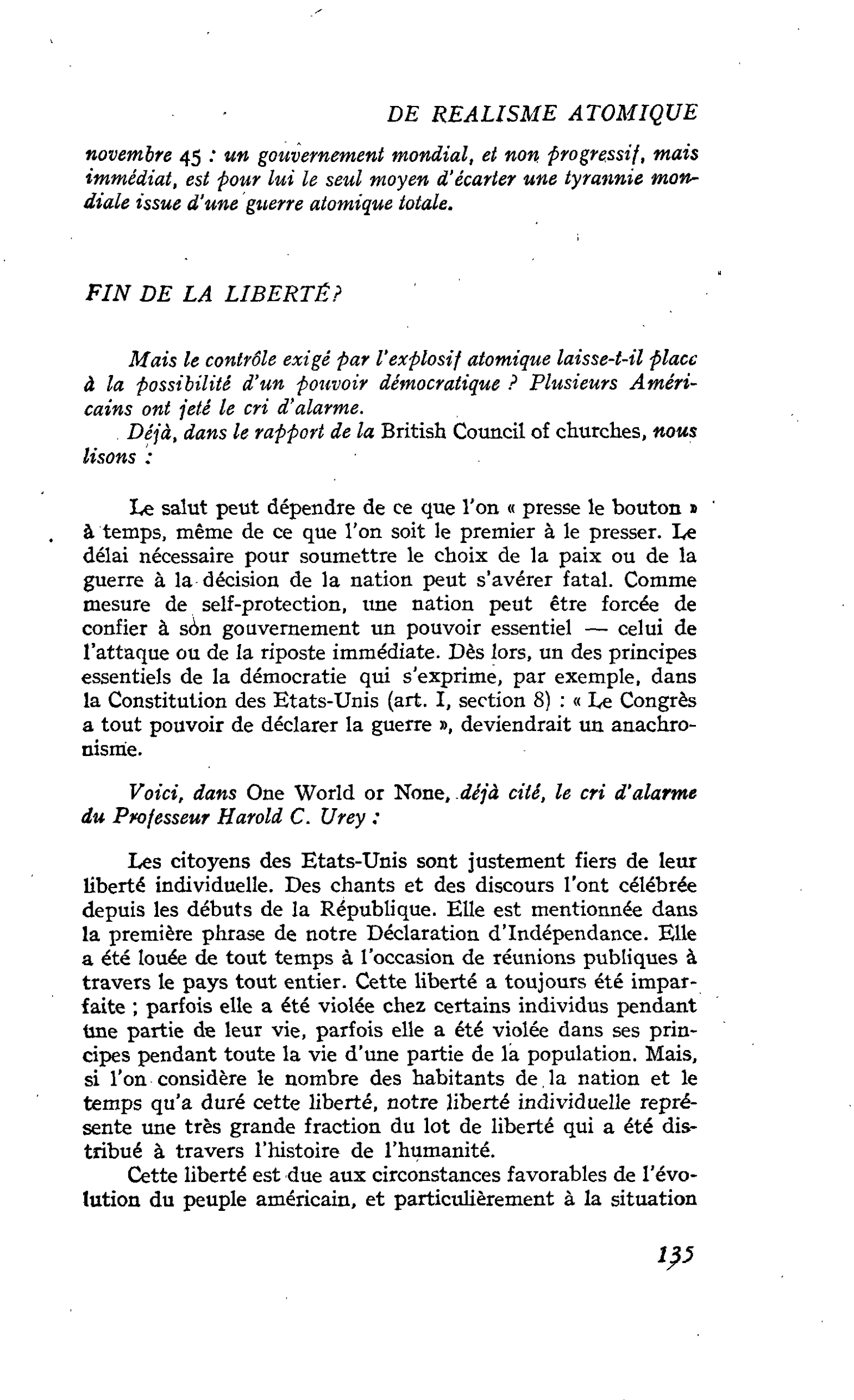 LES EXPLOSIONS EN CHAINE : FIN DE LA LIBERTÉ ?