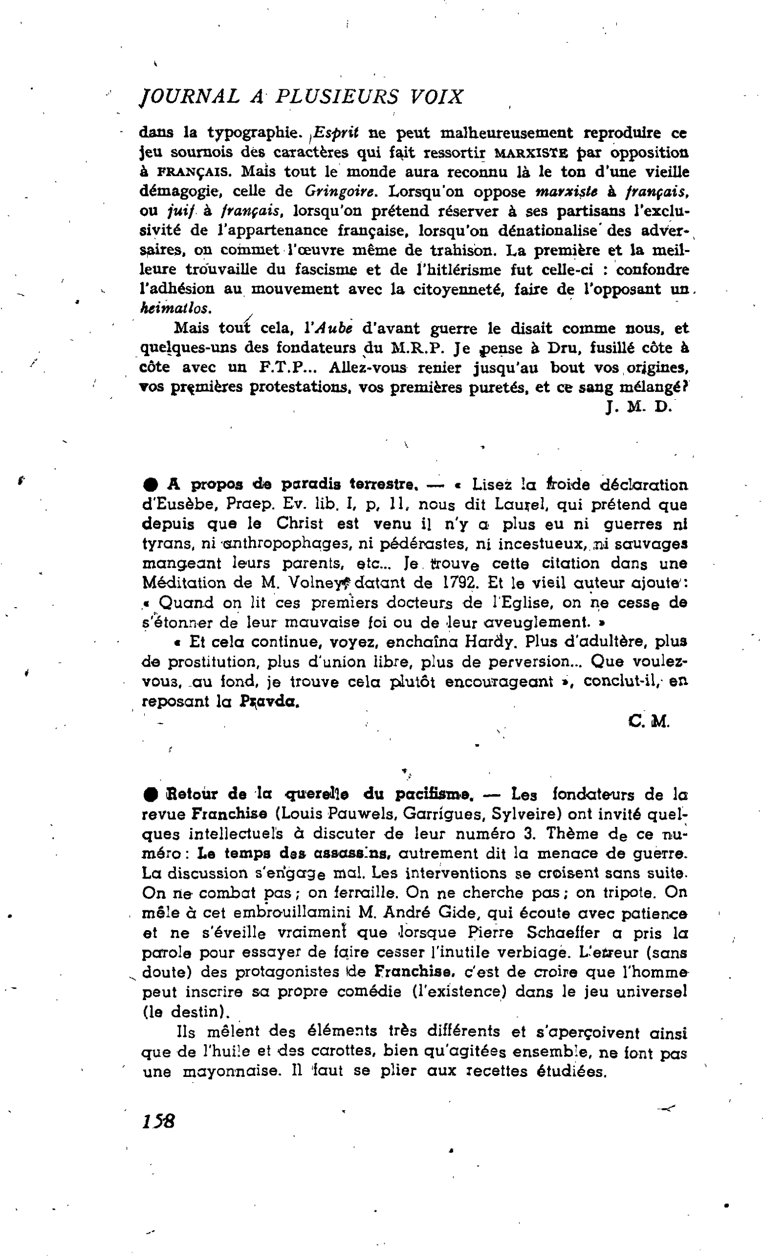 A propos de paradis terrestre