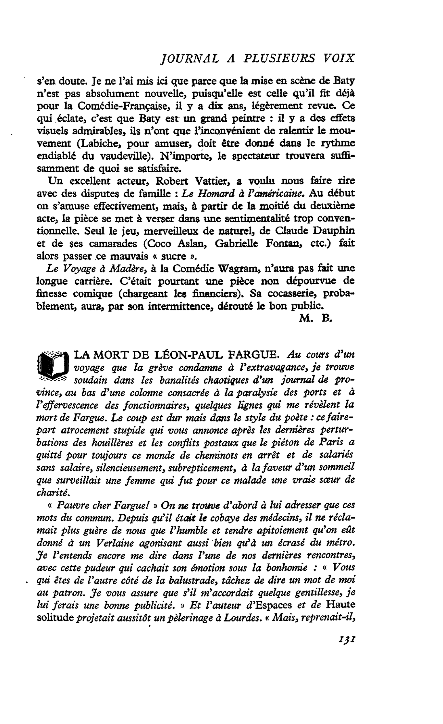 LA MORT DE LÉON-PAUL FARGUE