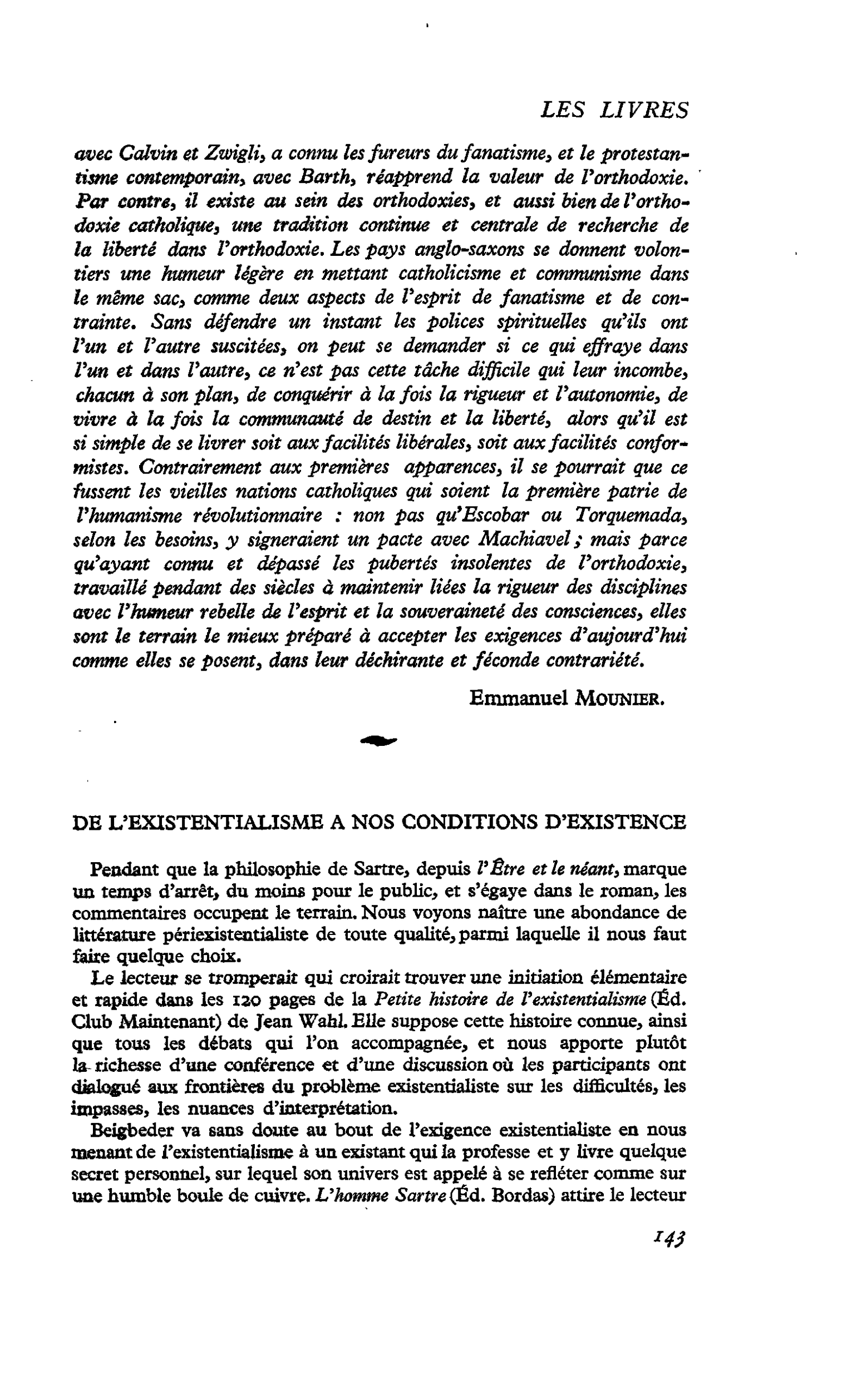 LA PENSÉE ENGAGÉE : DE L’EXISTENTIALISME A NOS CONDITIONS D’EXISTENCE