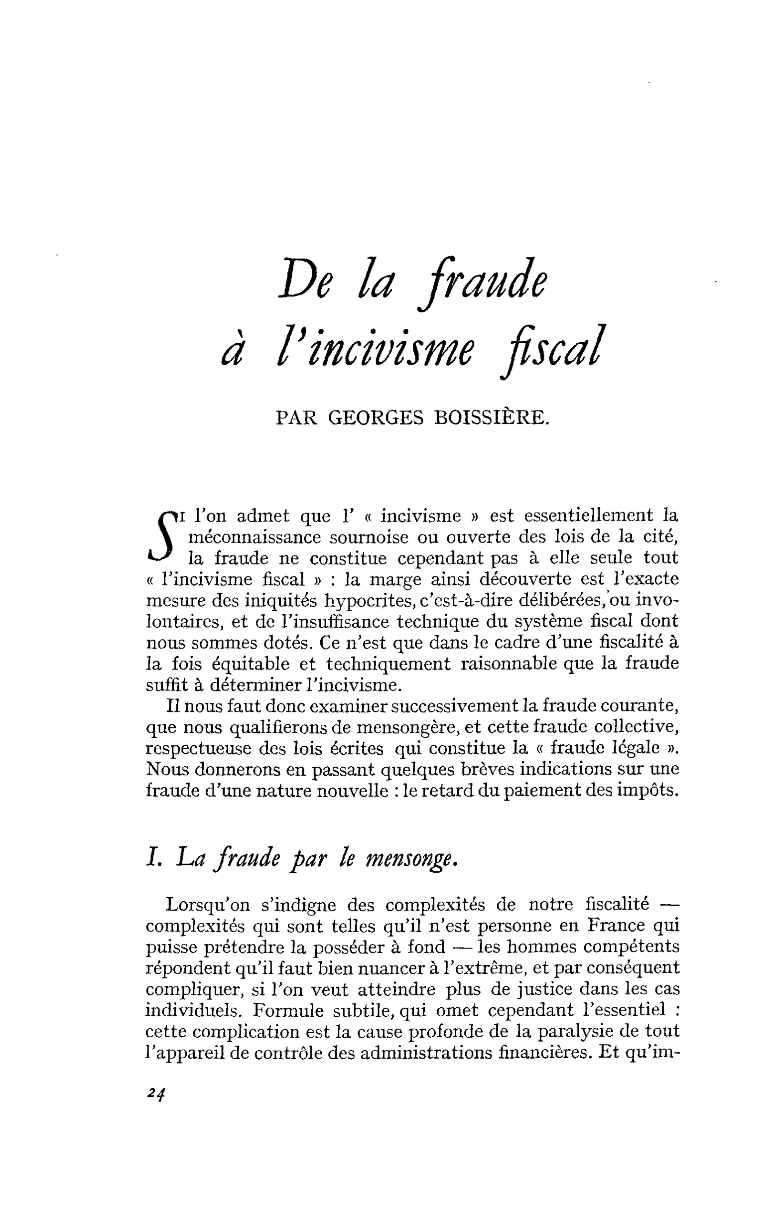 De la fraude à l’incivisme fiscal