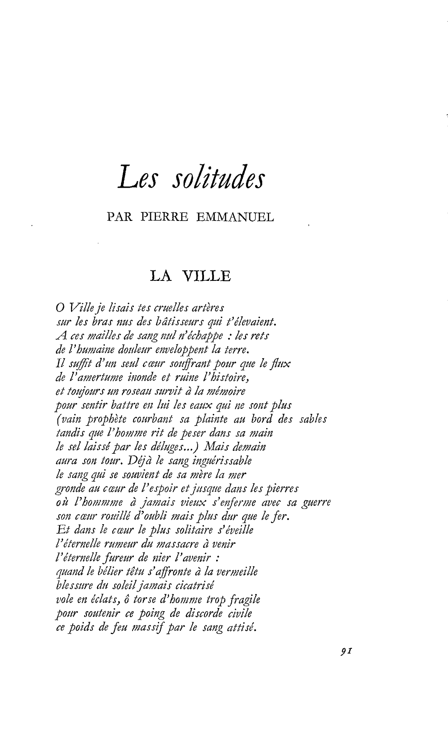 Les solitudes