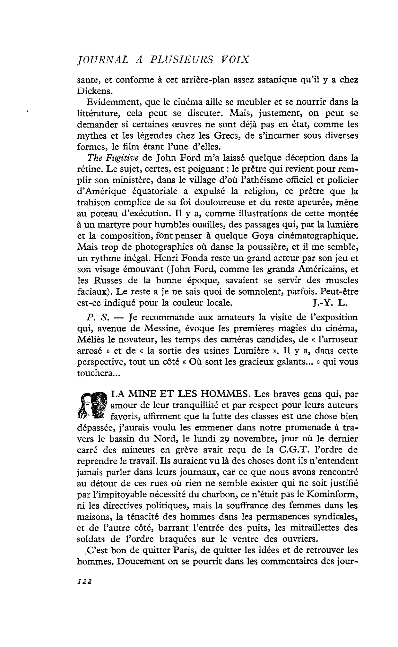 LA MINE ET LES HOMMES