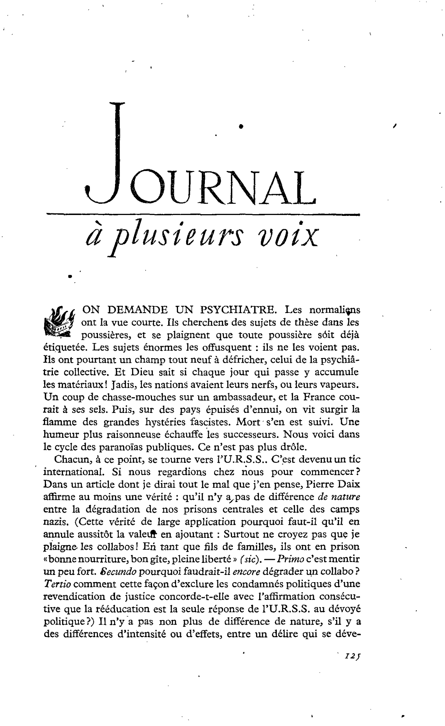 ON DEMANDE UN PSYCHIATRE
