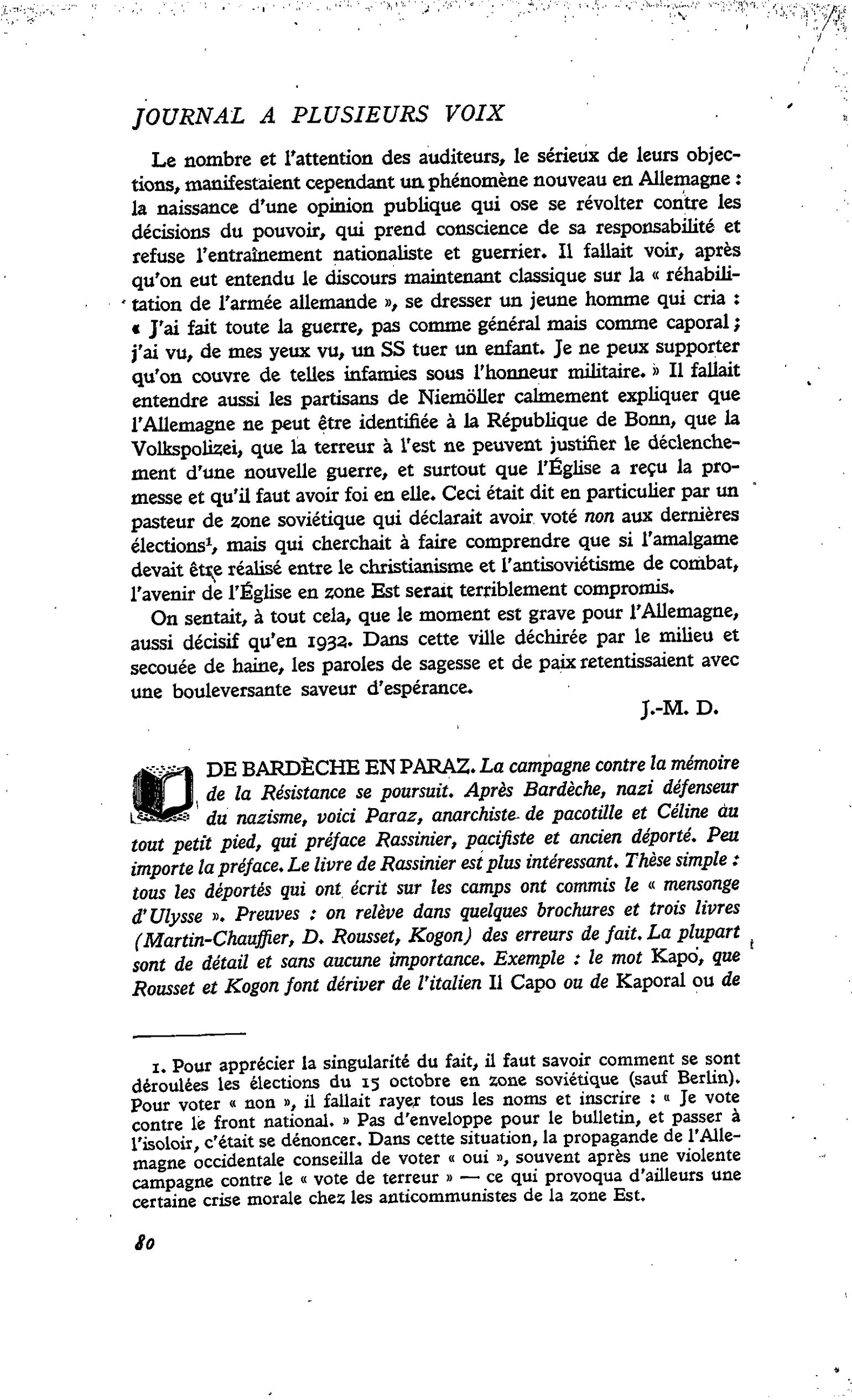 DE BARDÈCHE EN PARAZ