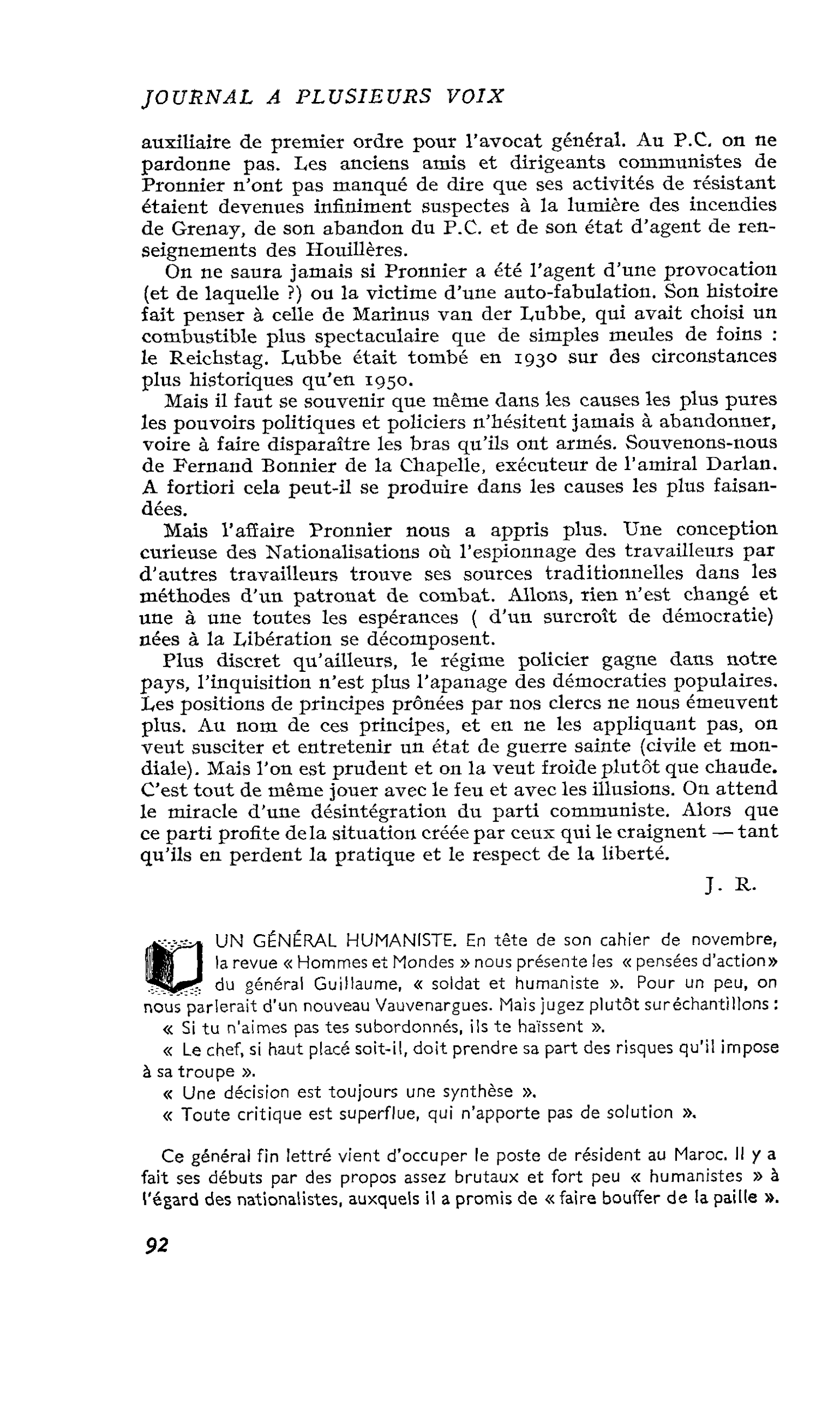 UN GÉNÉRAL HUMANISTE