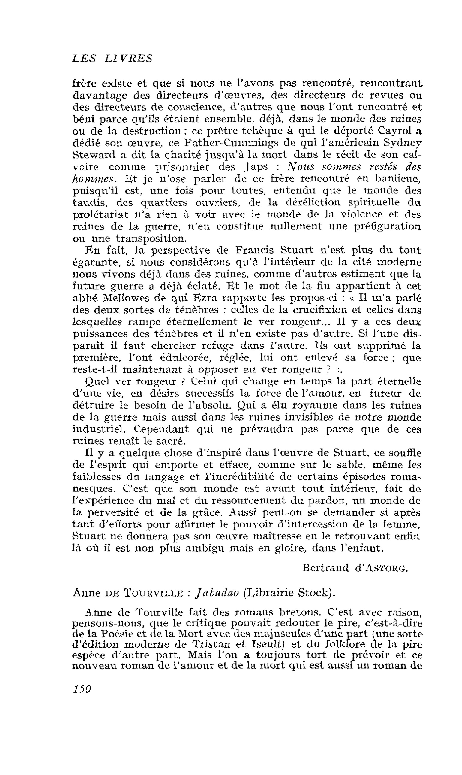 Anne DE TOURVILLE : Jabadao
