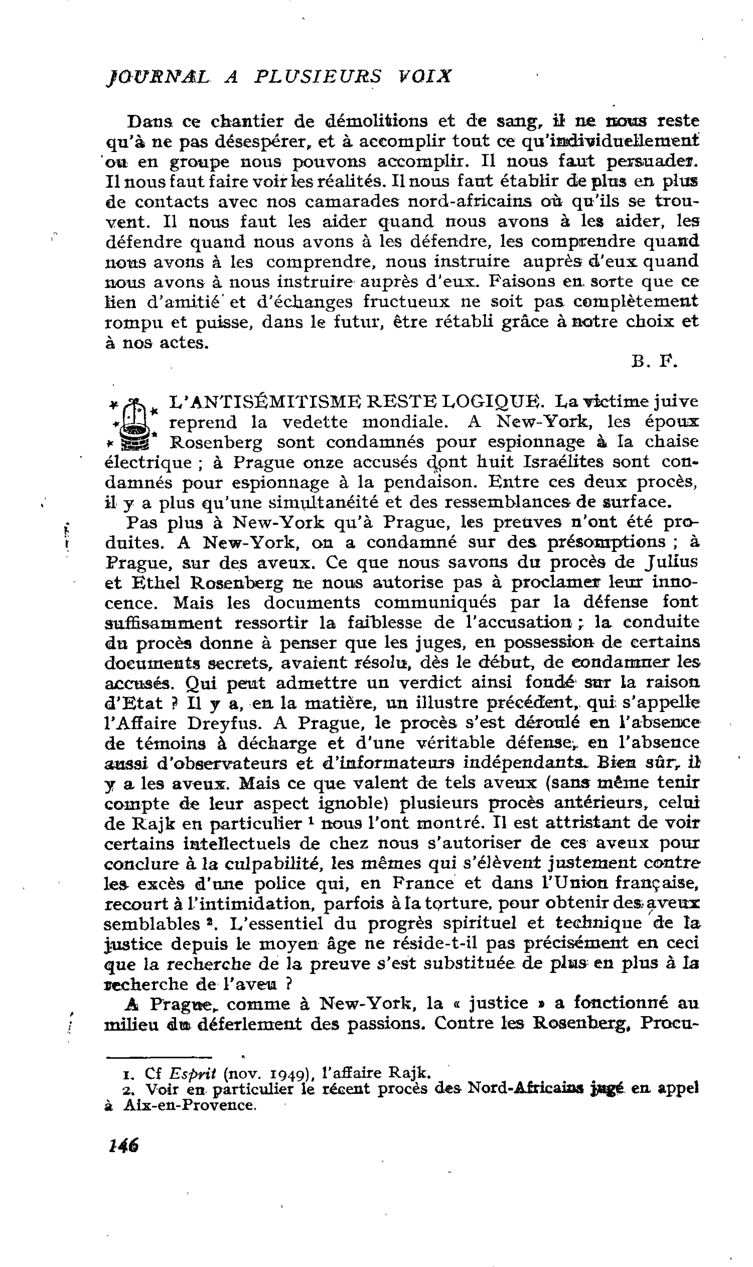 L’ANTISÉMITISME RESTE LOGIQUE