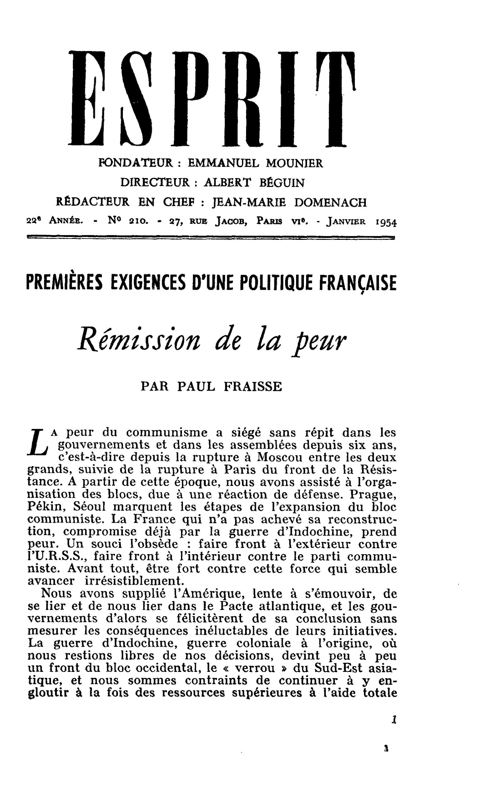 Rémission de la peur