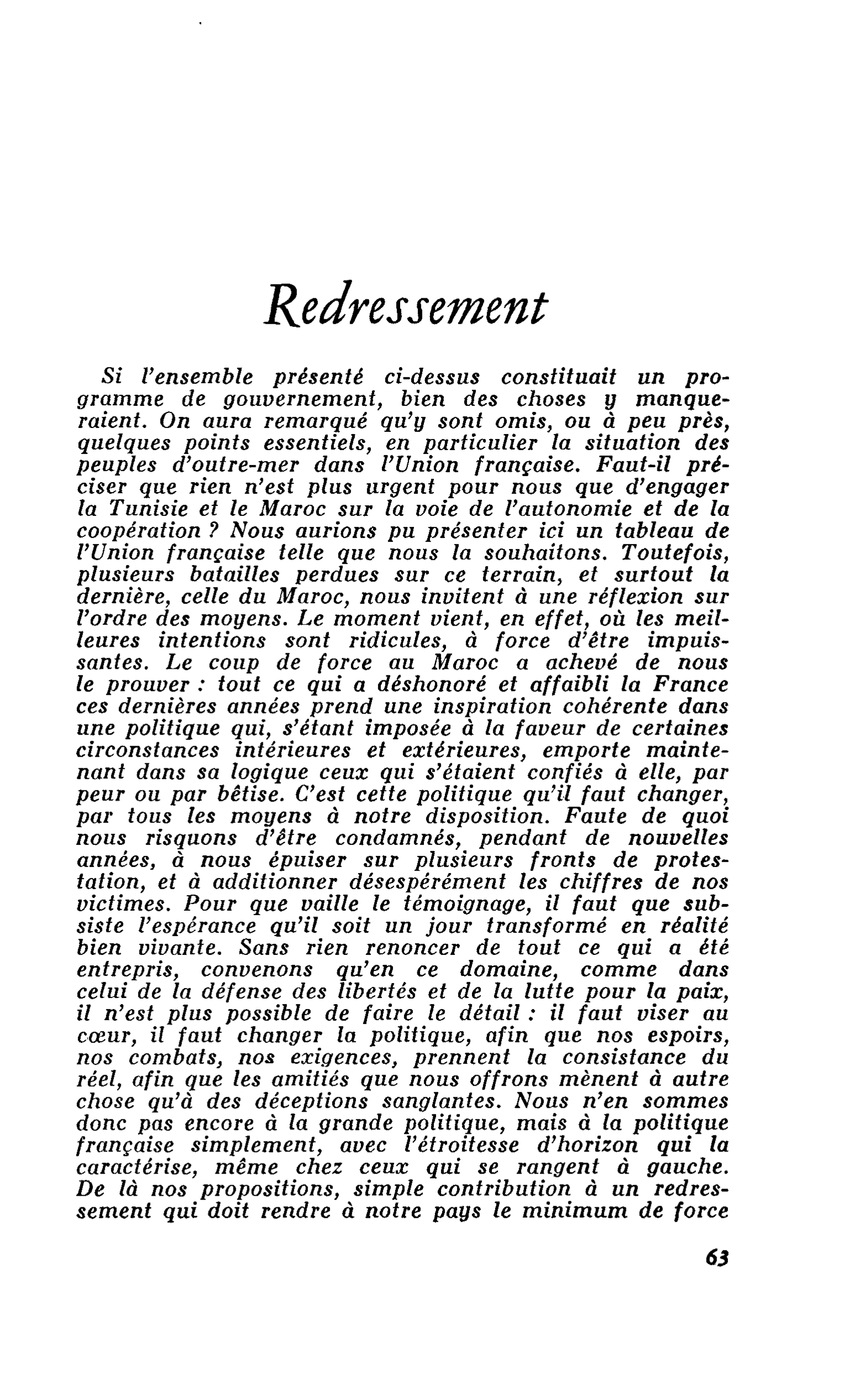 Redressement