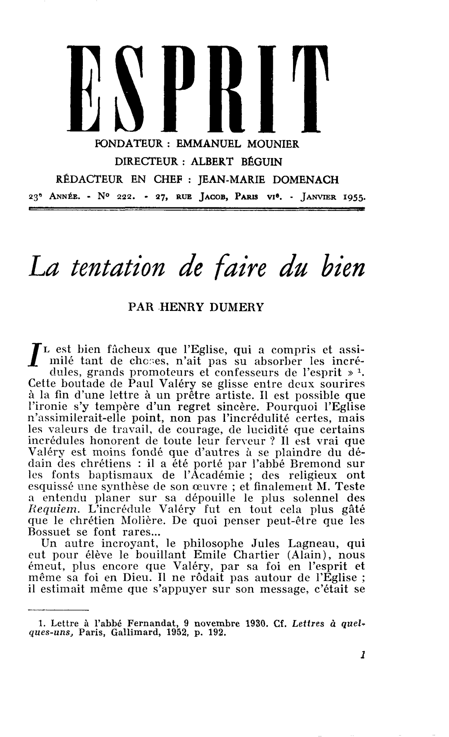 La tentation de faire du bien