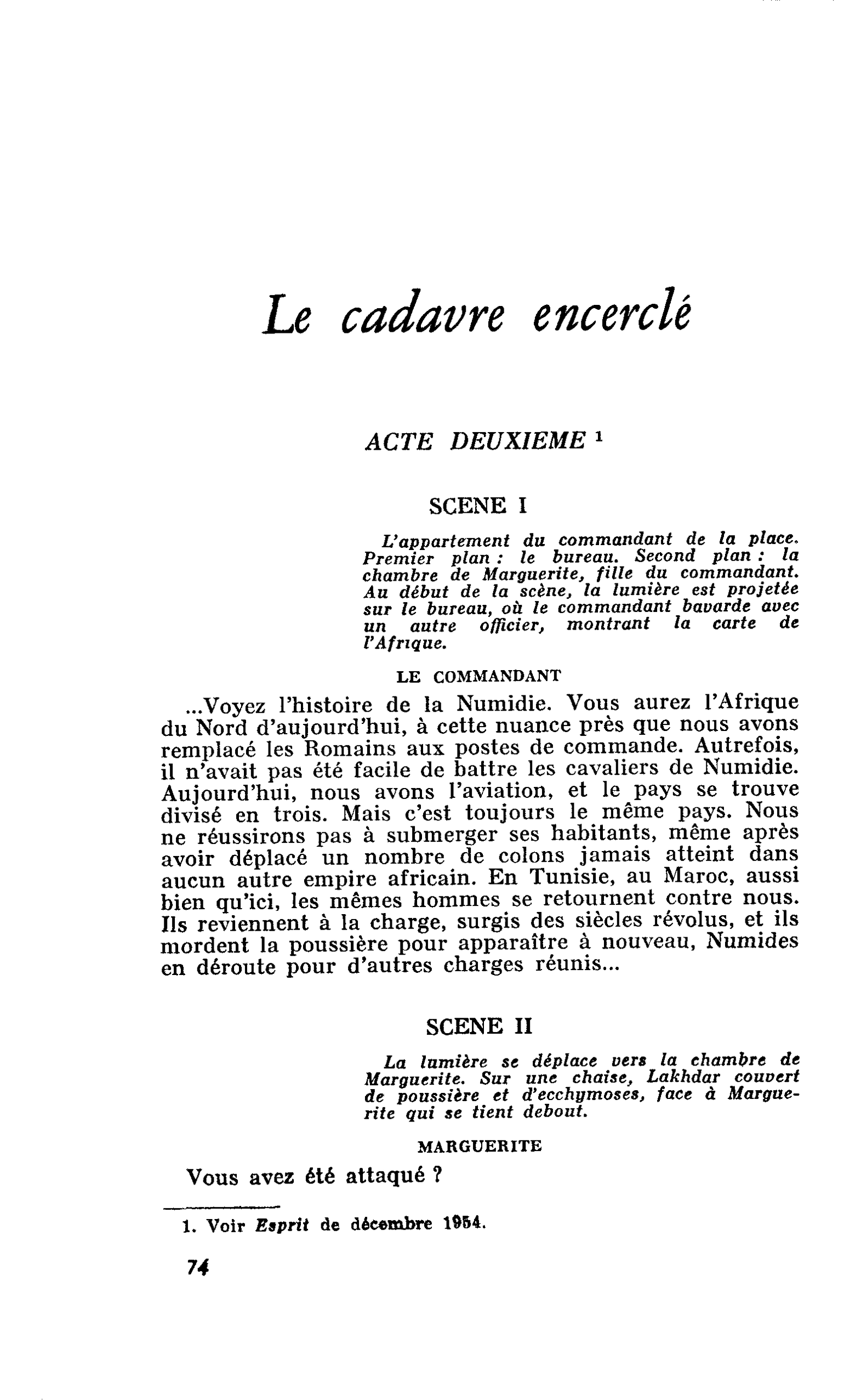 Le cadavre encerclé