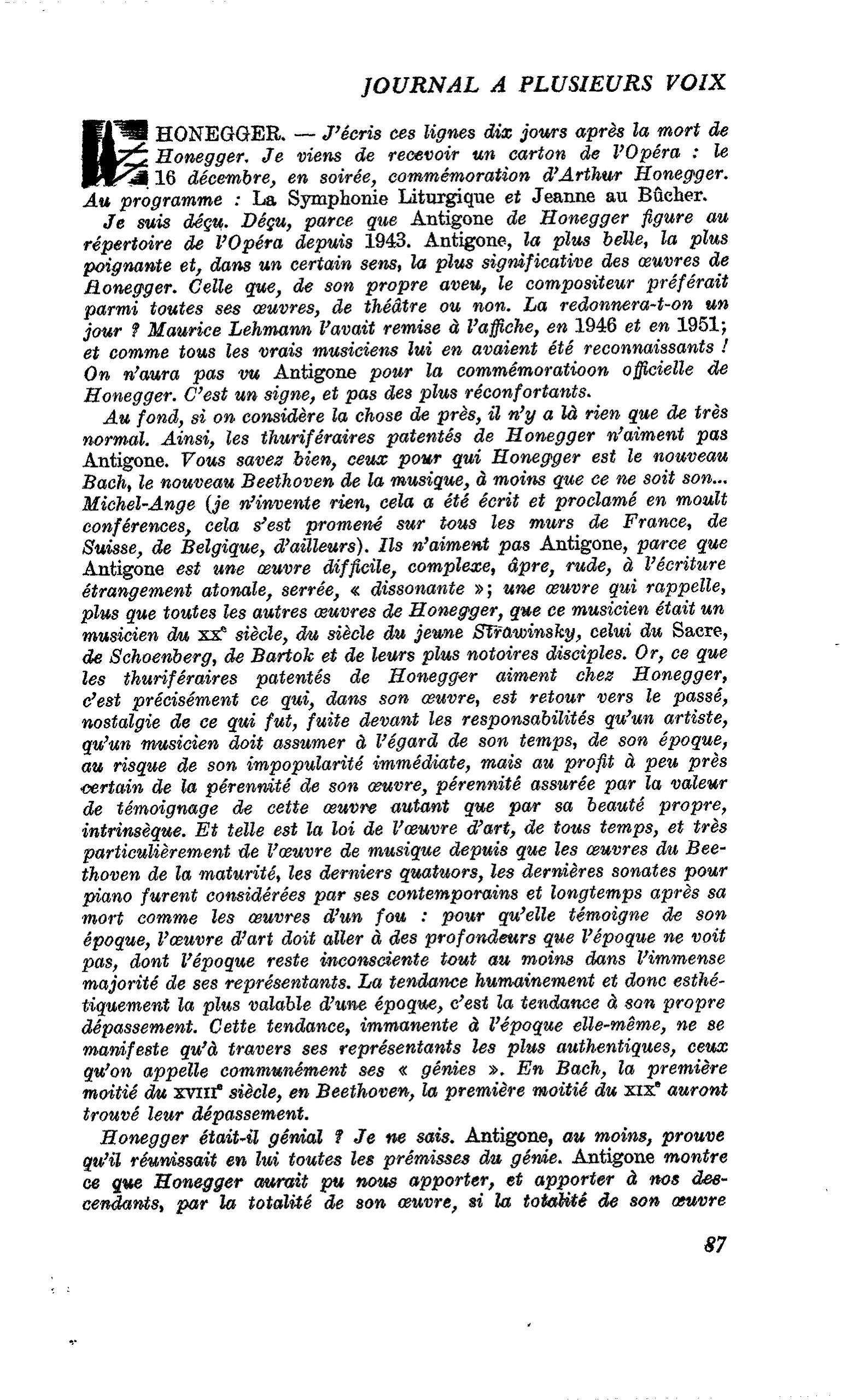 HONEGGER