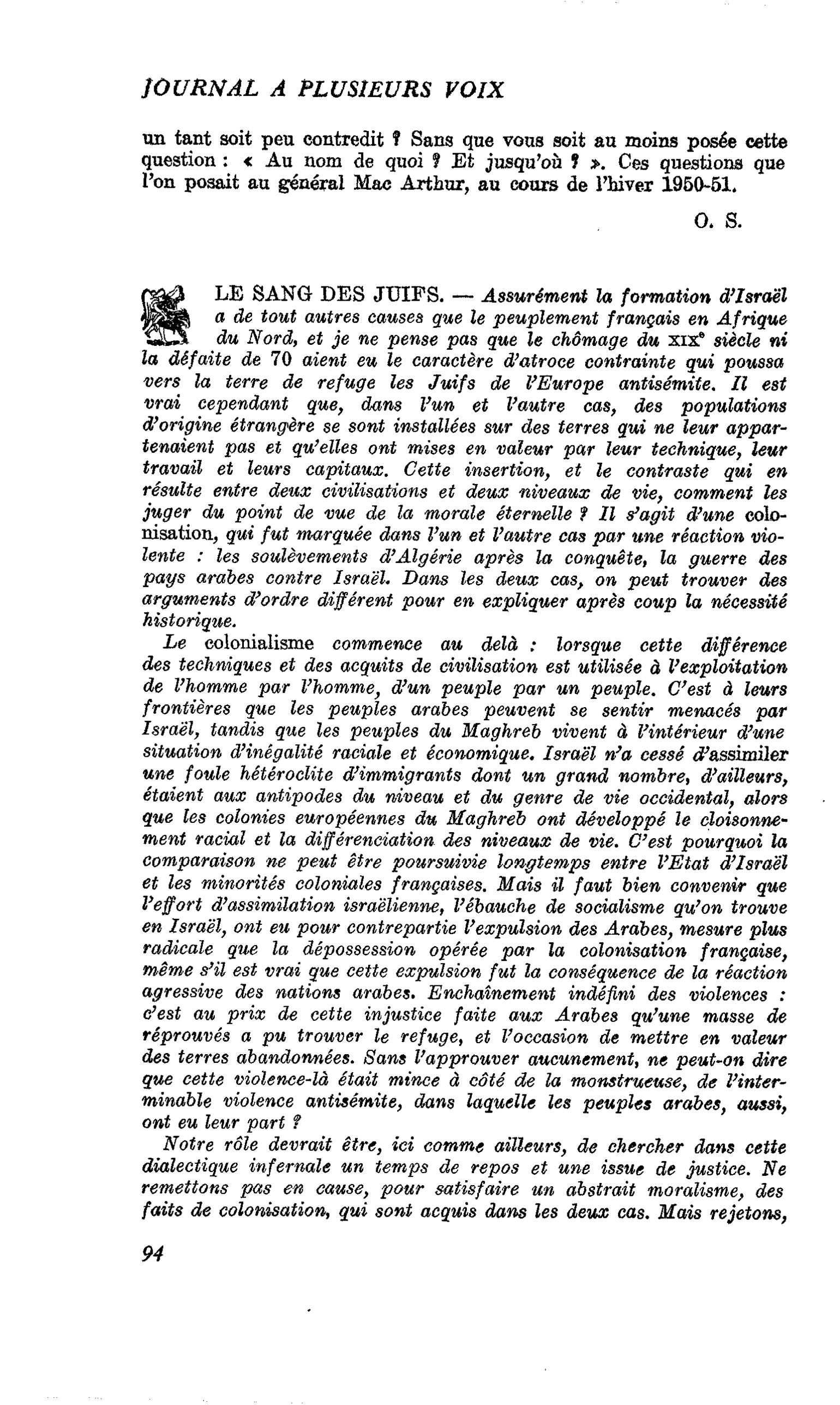 LE SANG DES JUIFS