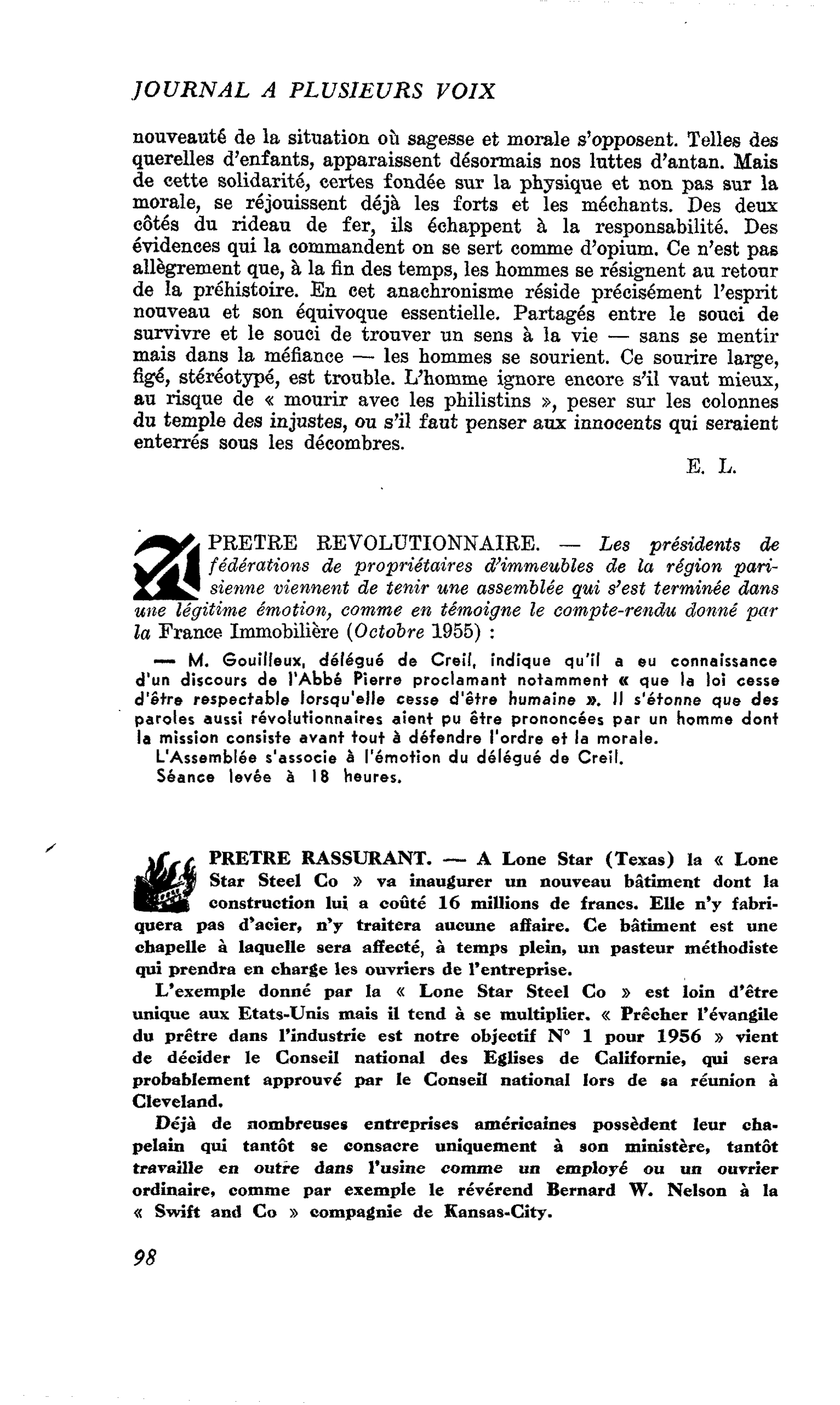 PRETRE REVOLUTIONNAIRE