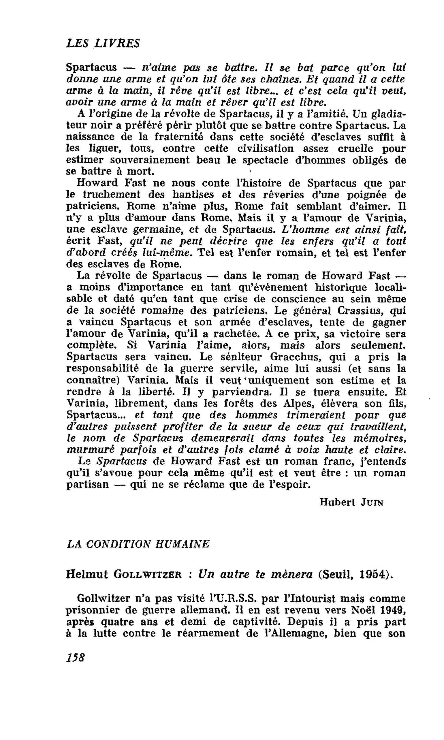 Helmut Gollwitzer : Un autre te mènera