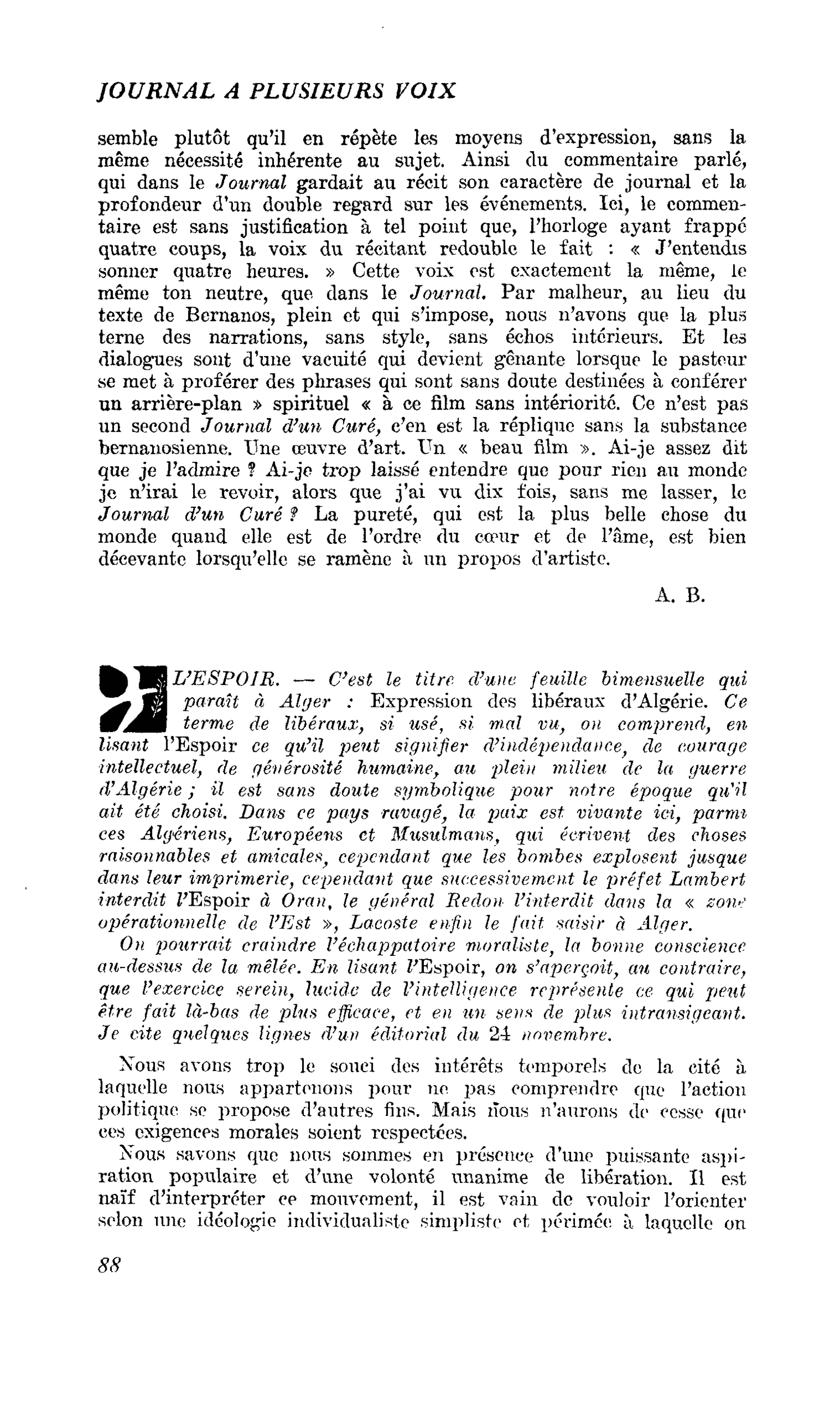 L’ESPOIR