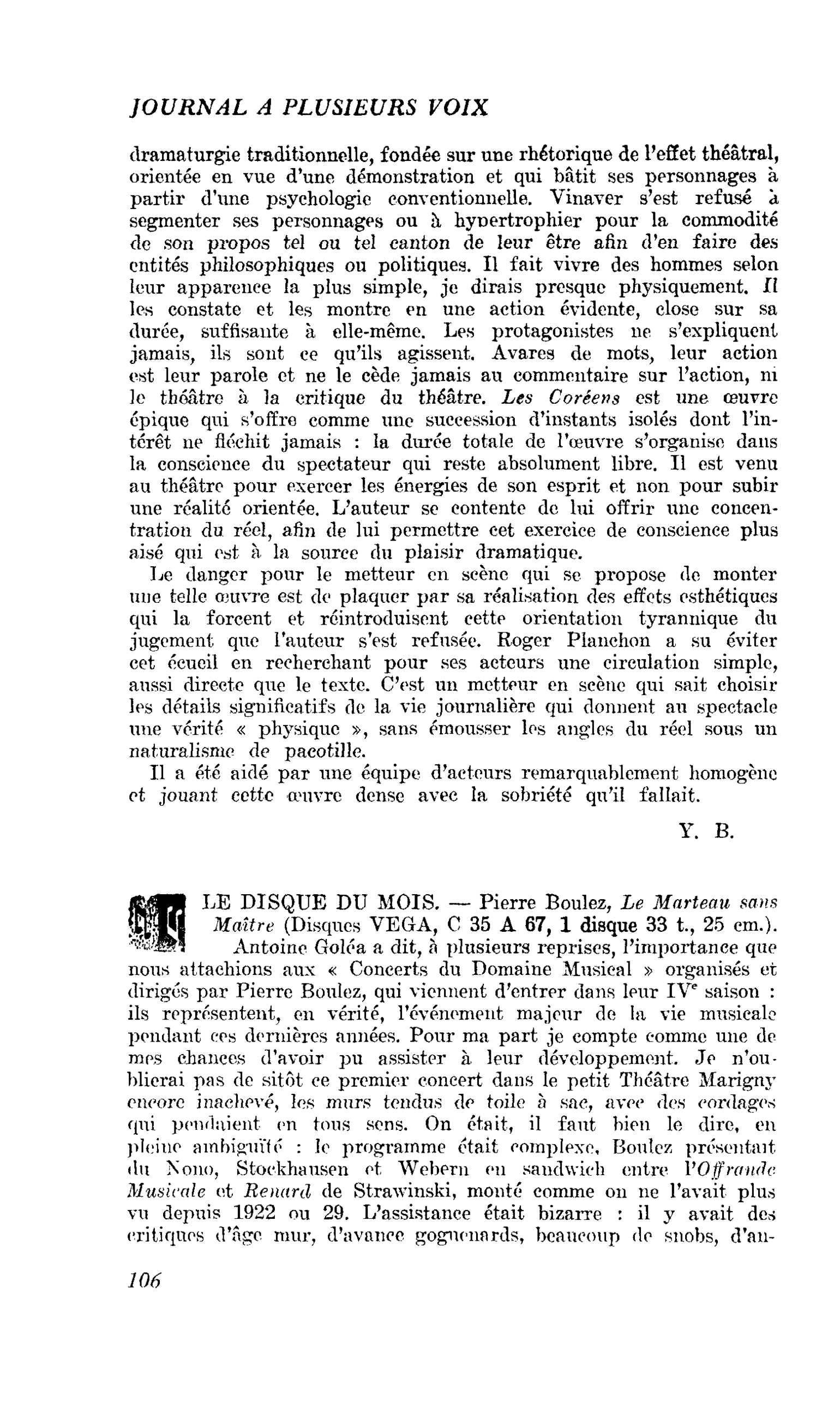 LE DISQUE DU MOIS