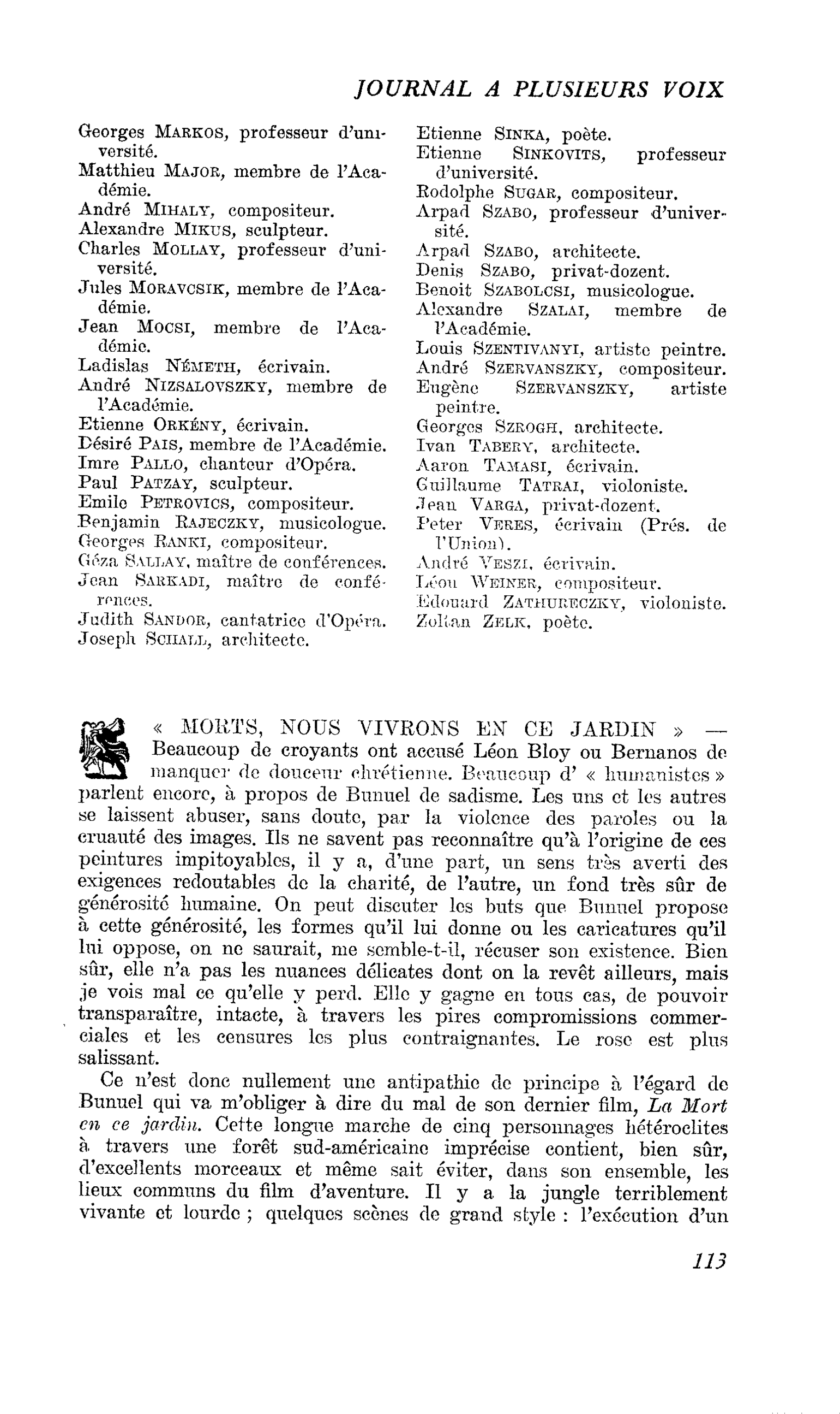 « MORTS, NOUS VIVRONS EN CE JARDIN »