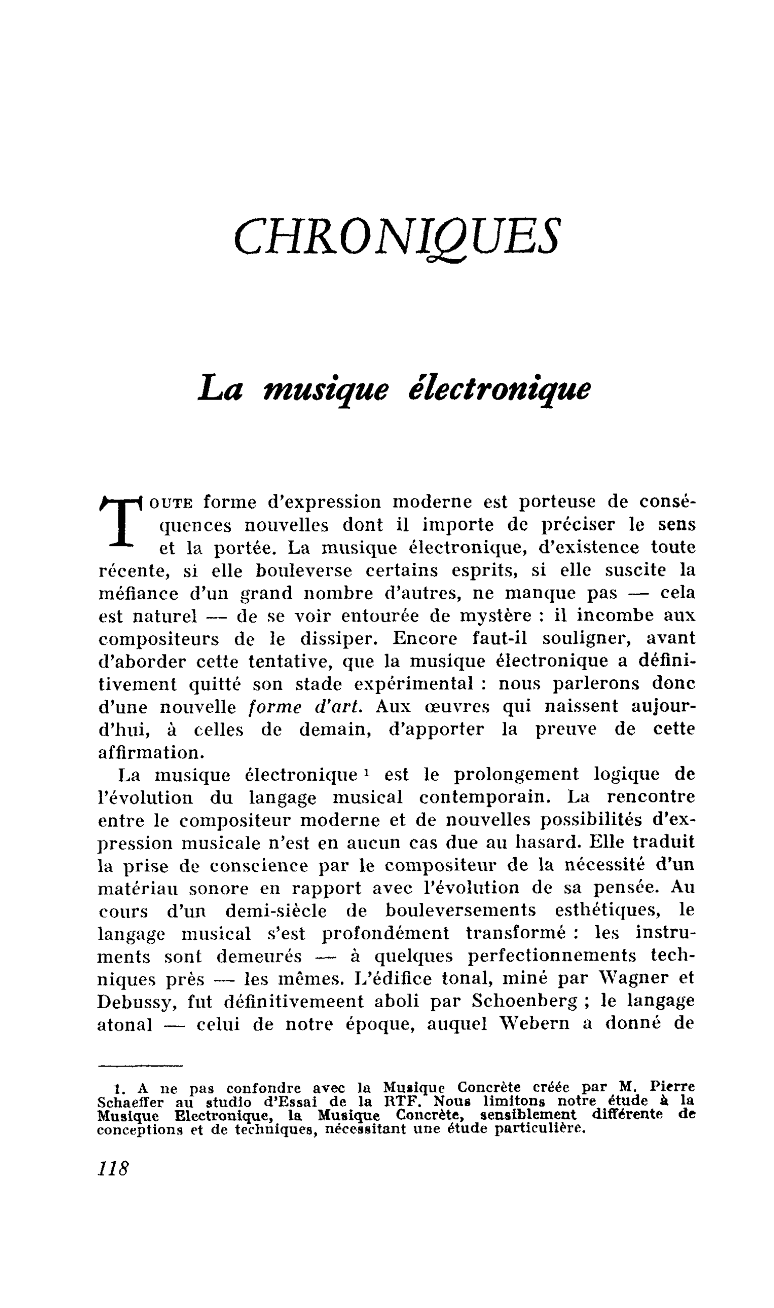 La musique électronique