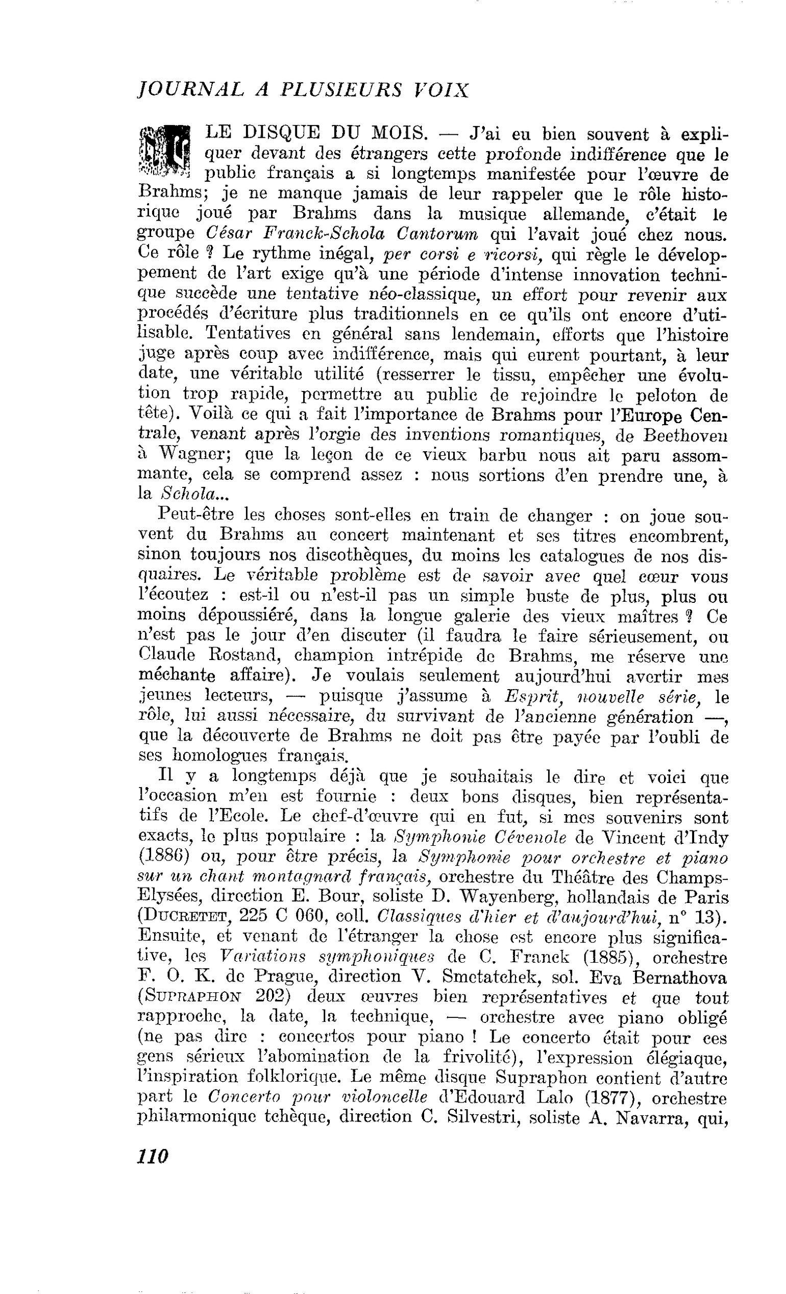 LE DISQUE DU MOIS