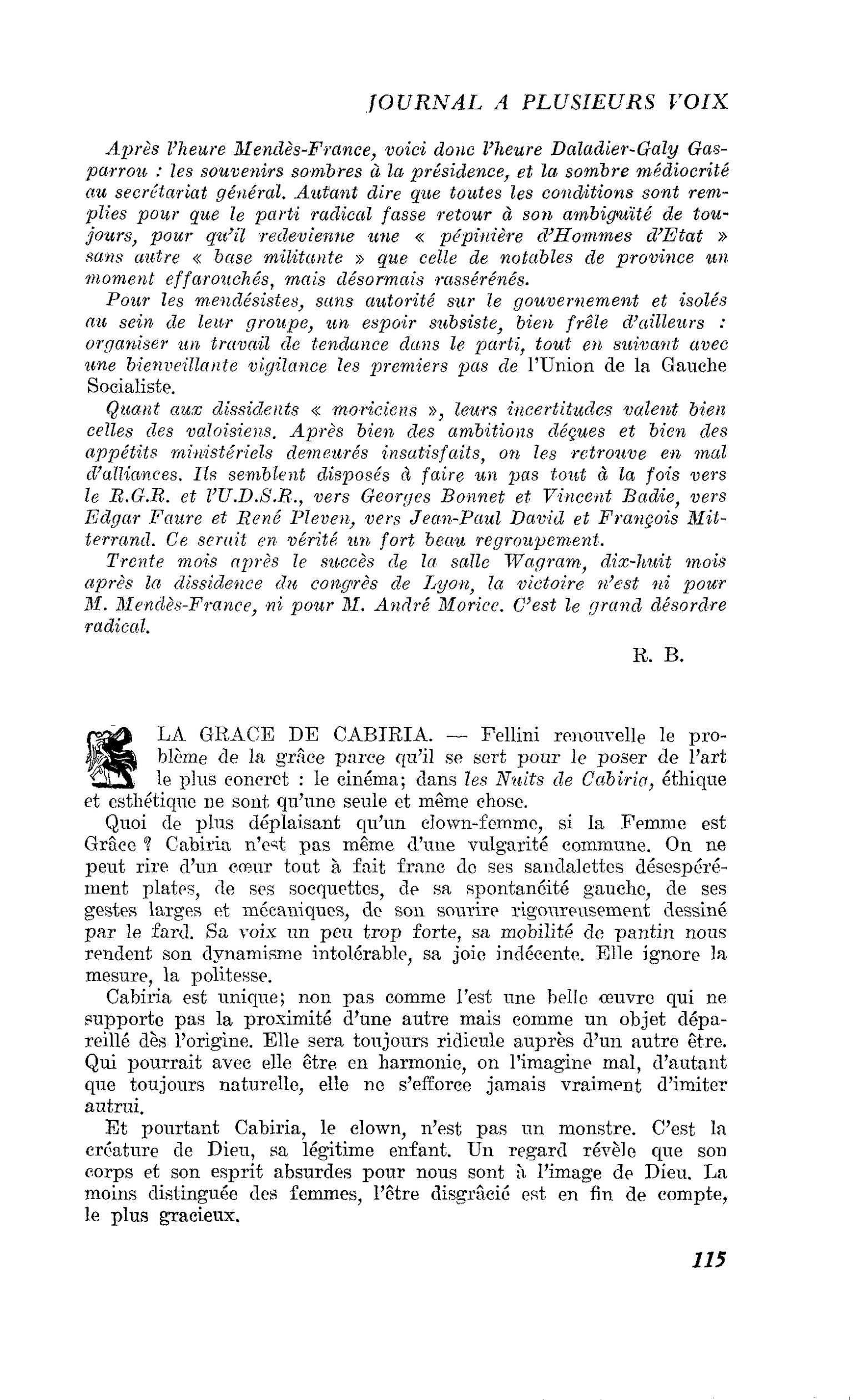 LA GRACE DE CABIRIA