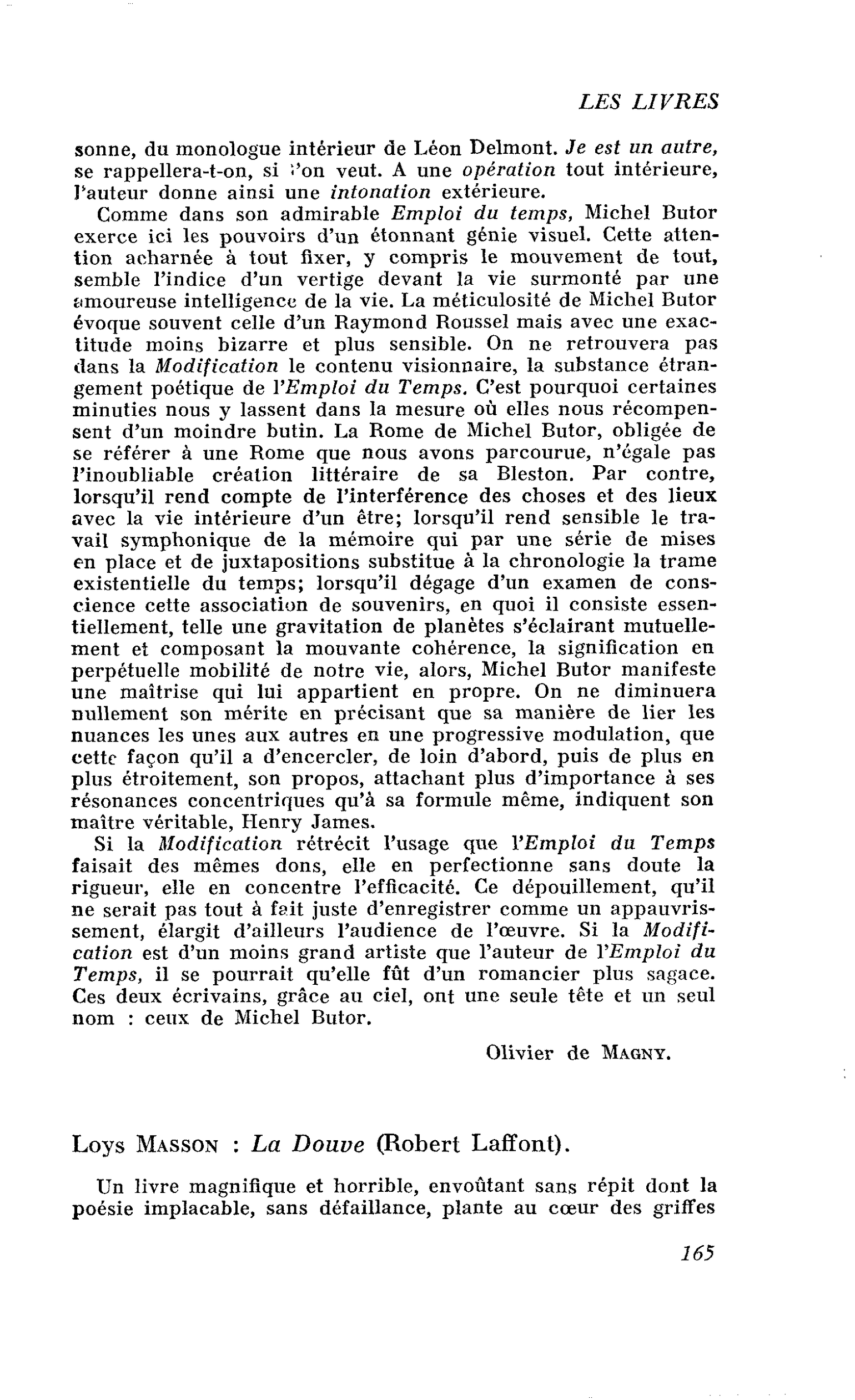 Loys Masson : La Douve