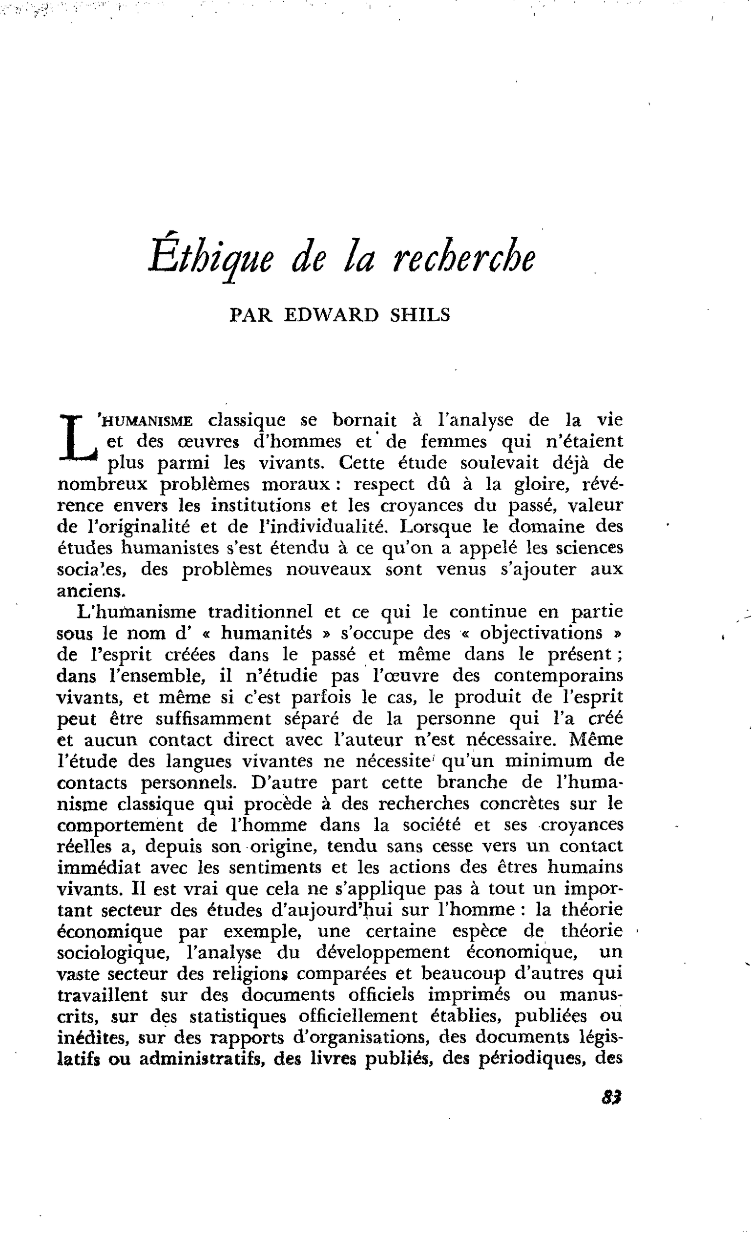 Éthique de la recherche
