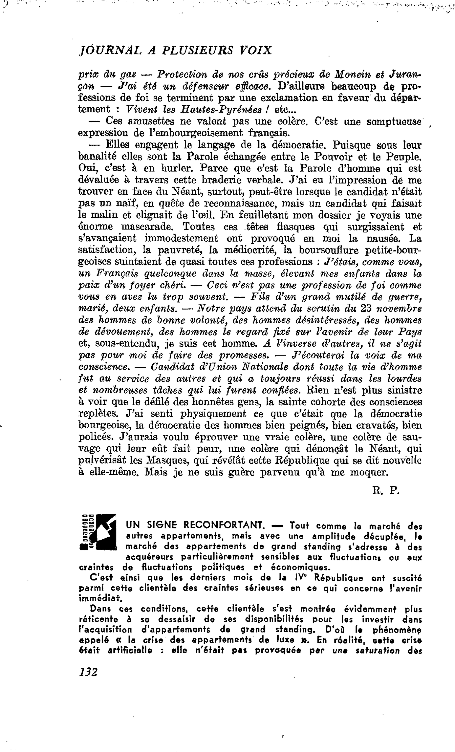 UN SIGNE RECONFORTANT