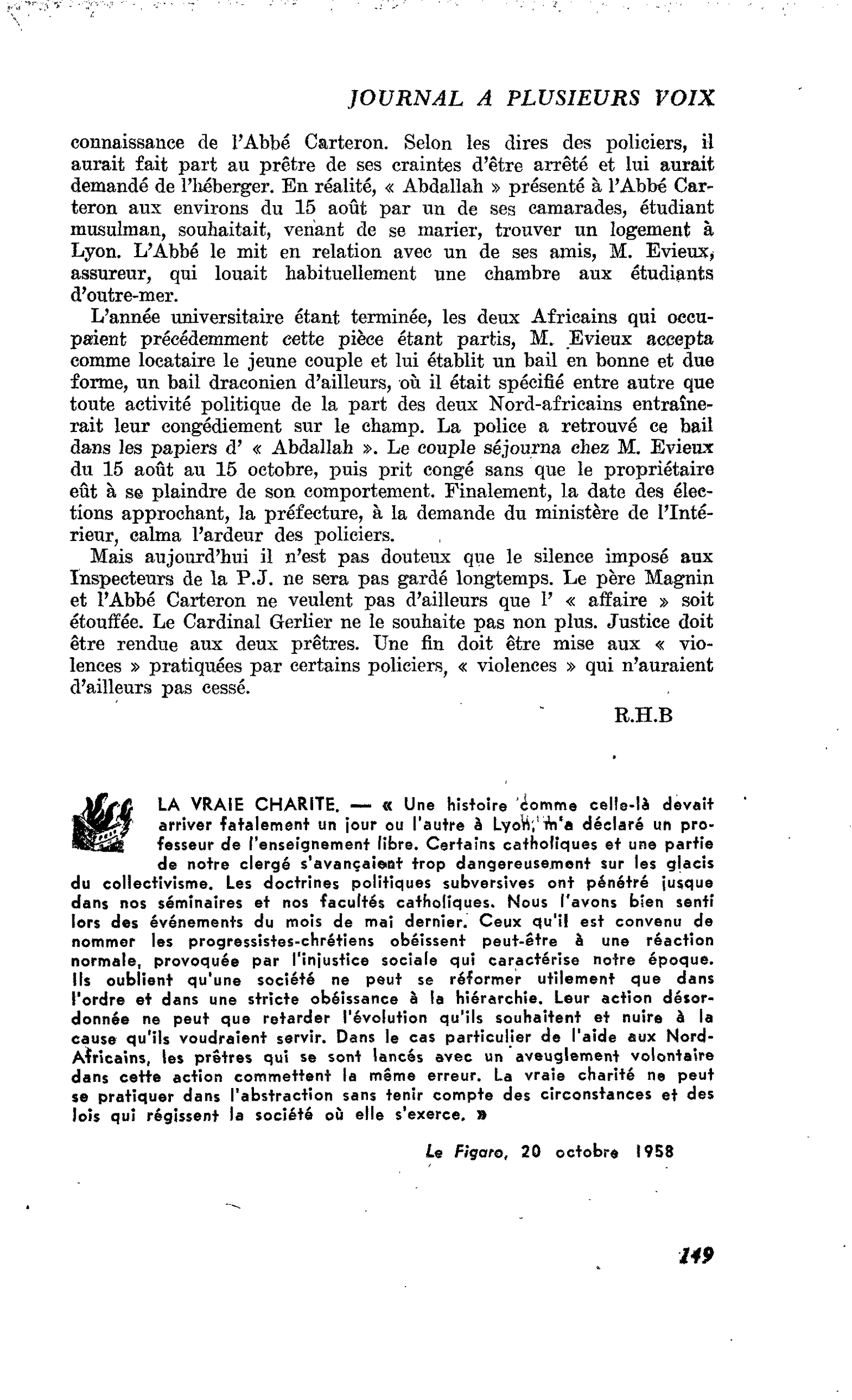 LA VRAIE CHARITE
