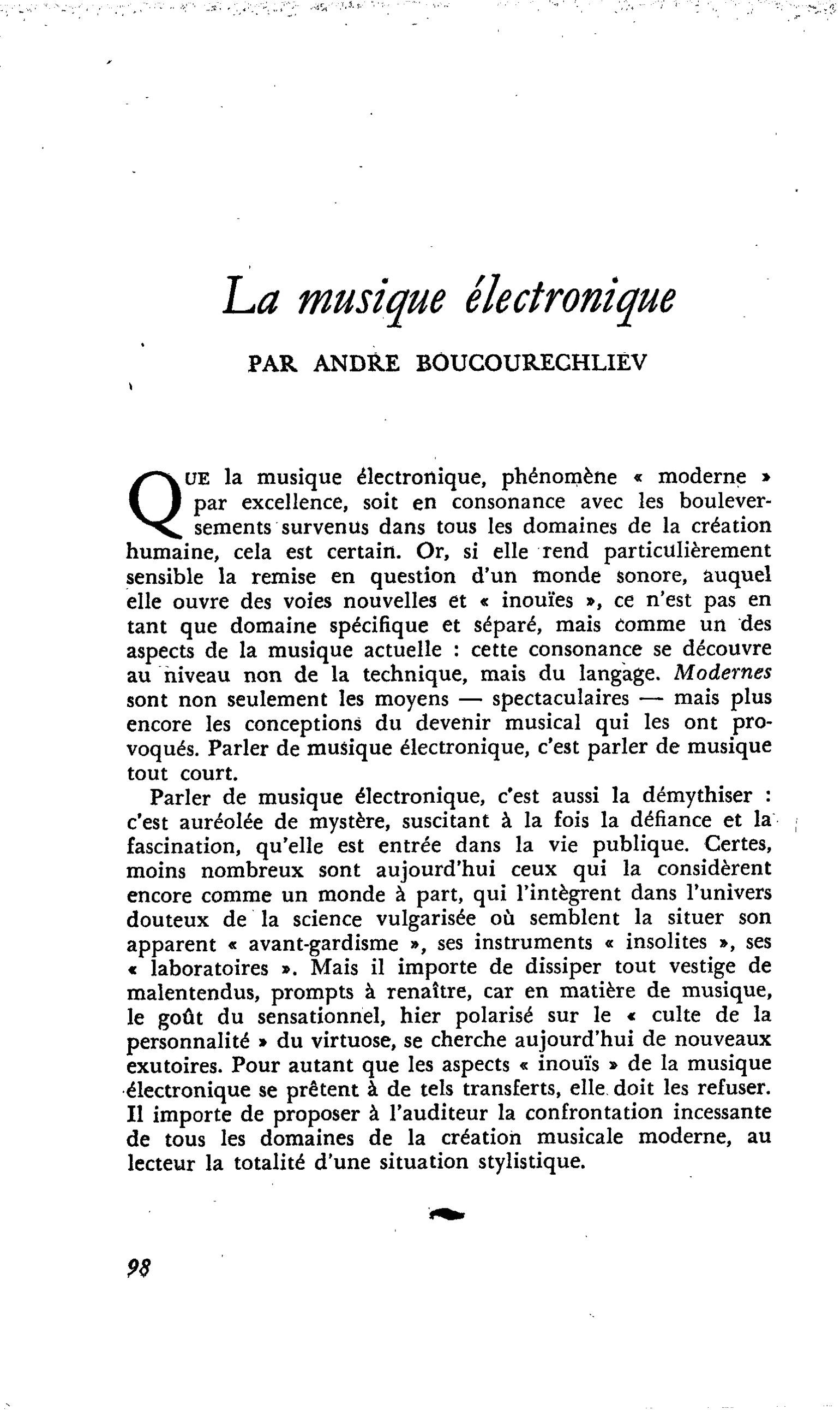 La musique électronique