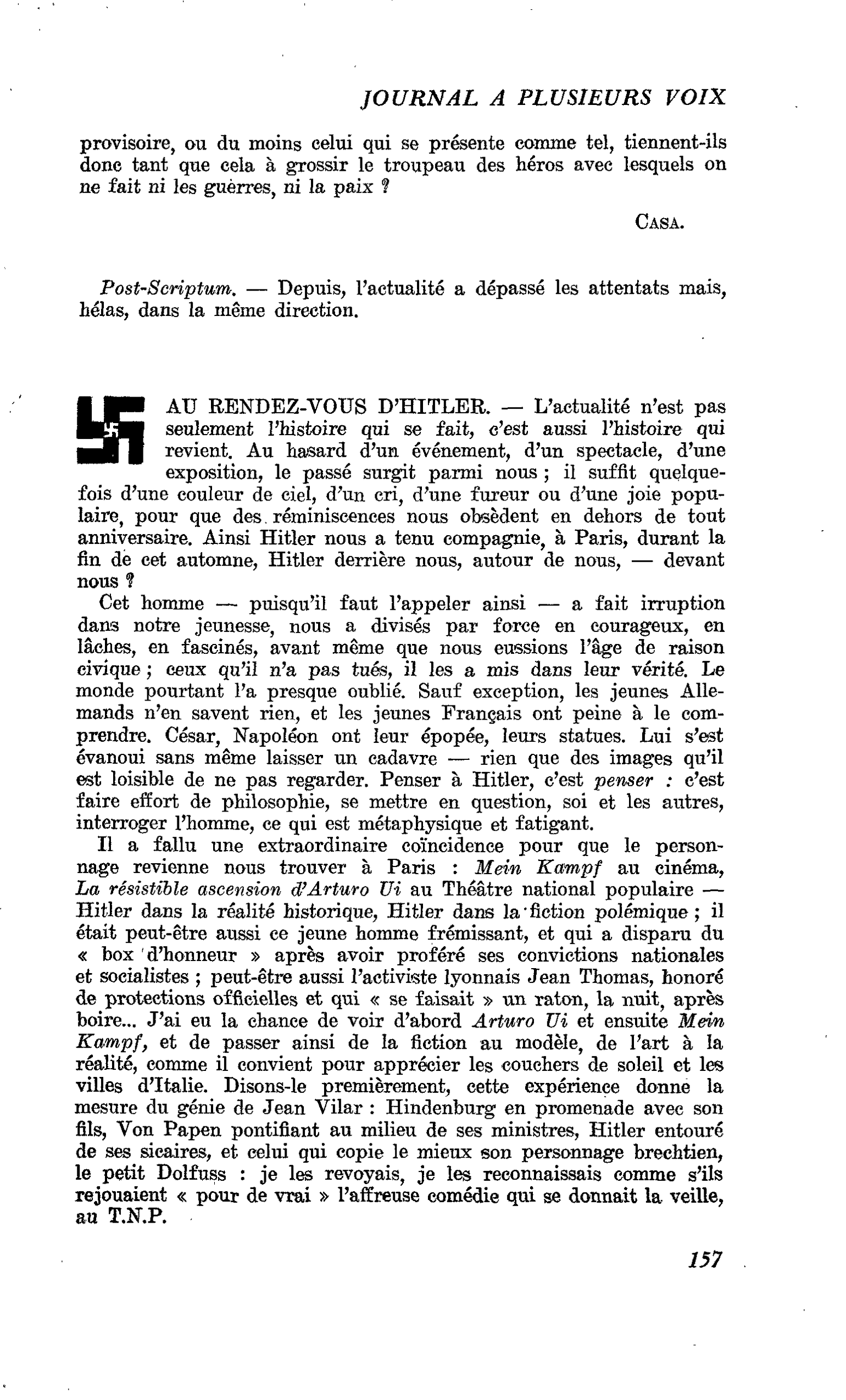 AU RENDEZ-VOUS D’HITLER