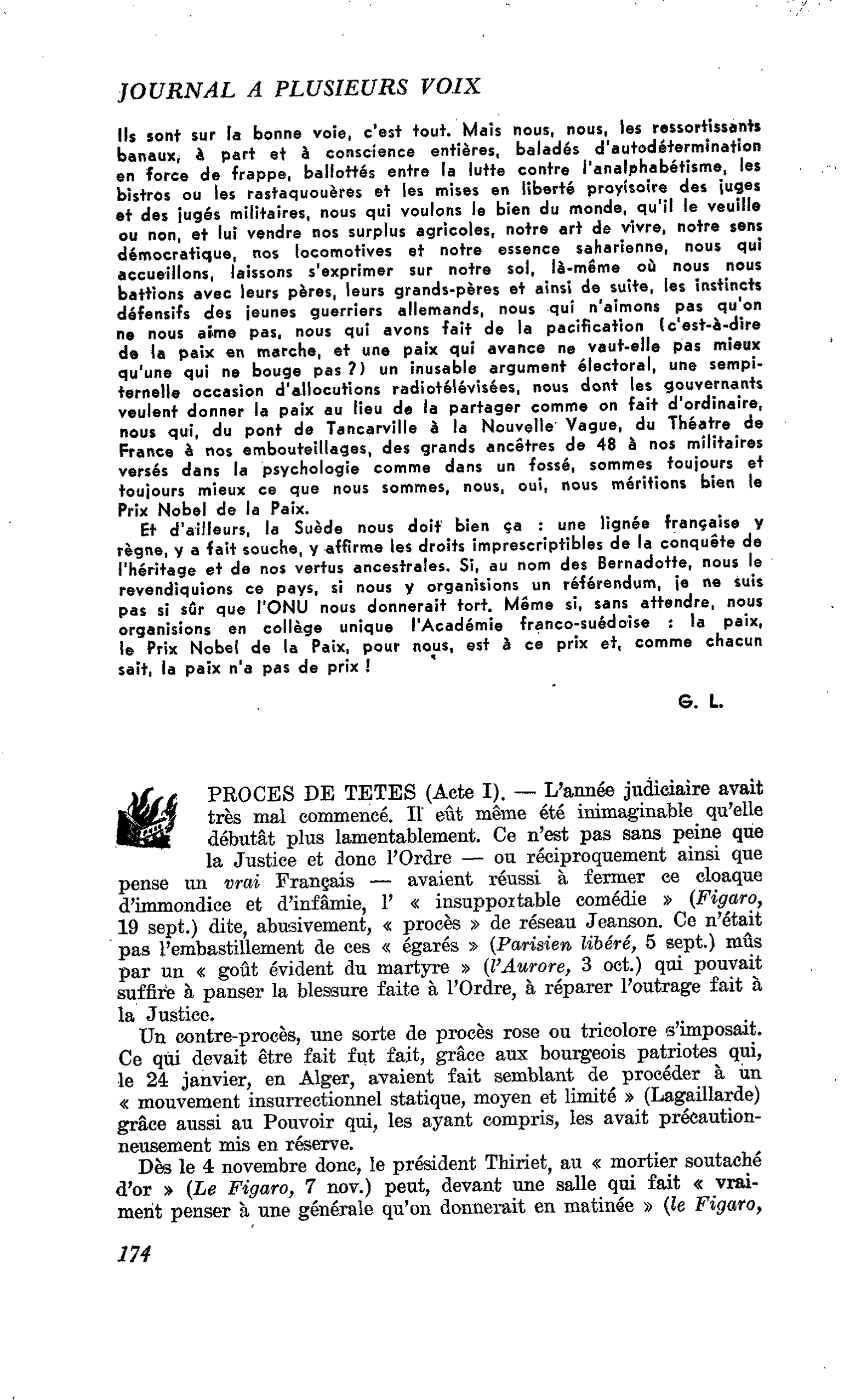 PROCES DE TETES (Acte I)