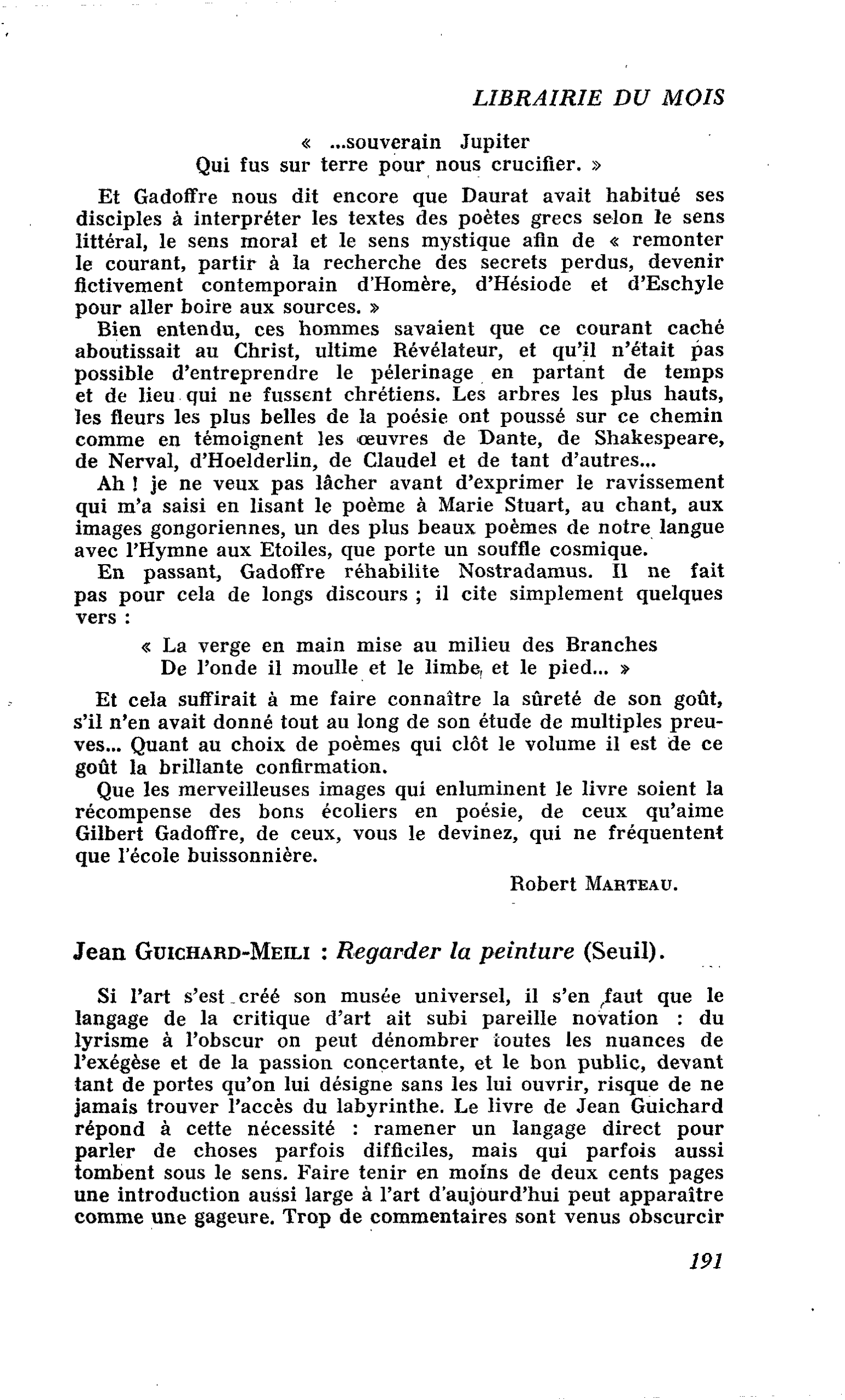 Jean Guichard-Meili : Regarder la peinture