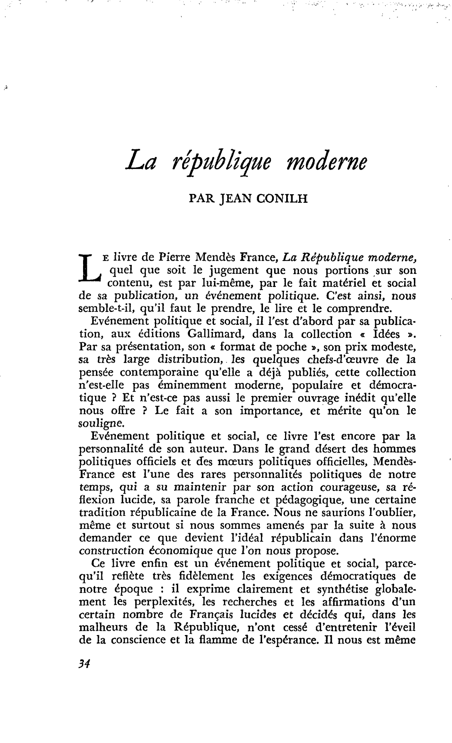 La république moderne