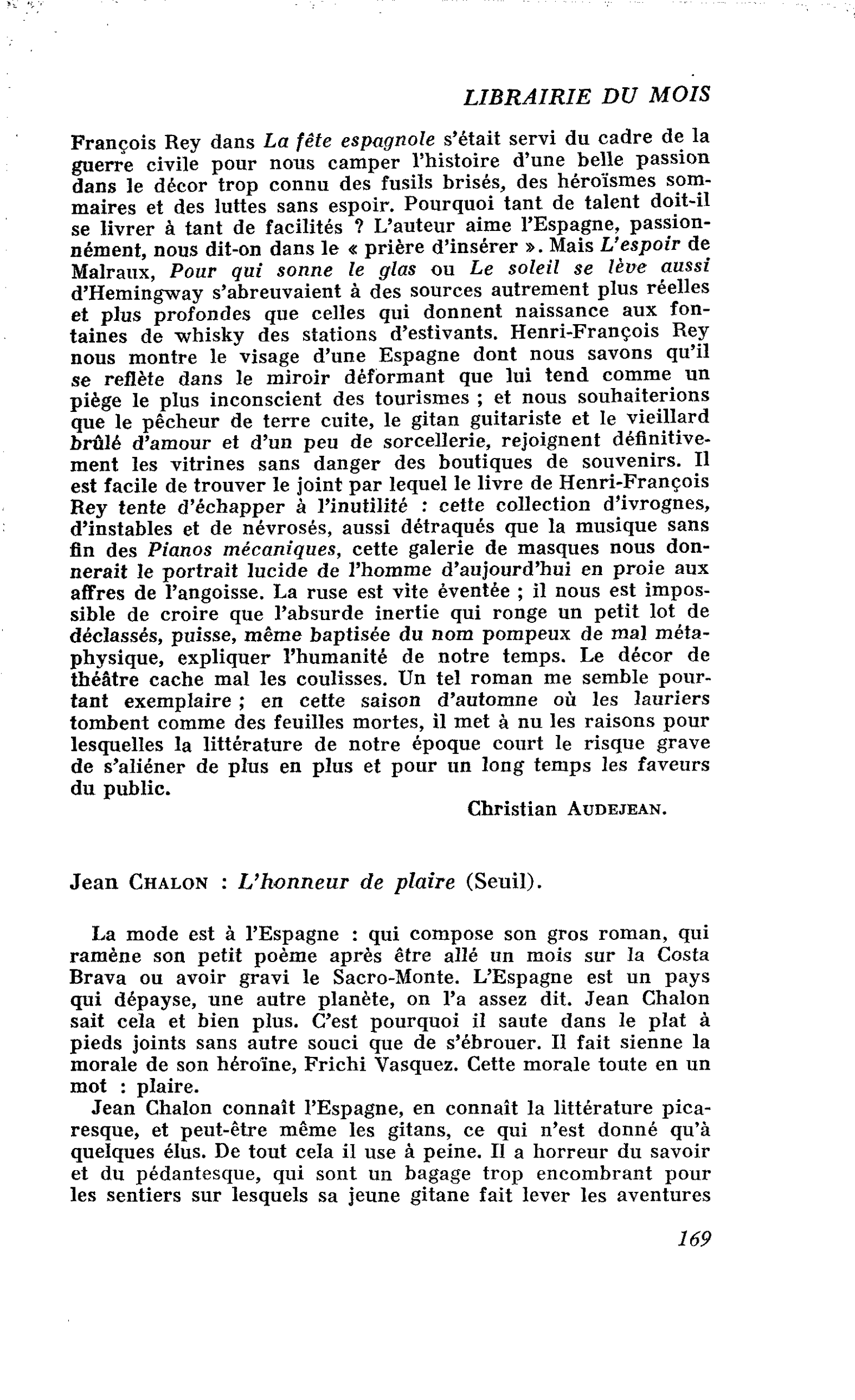 Jean Chalon : L’honneur de plaire