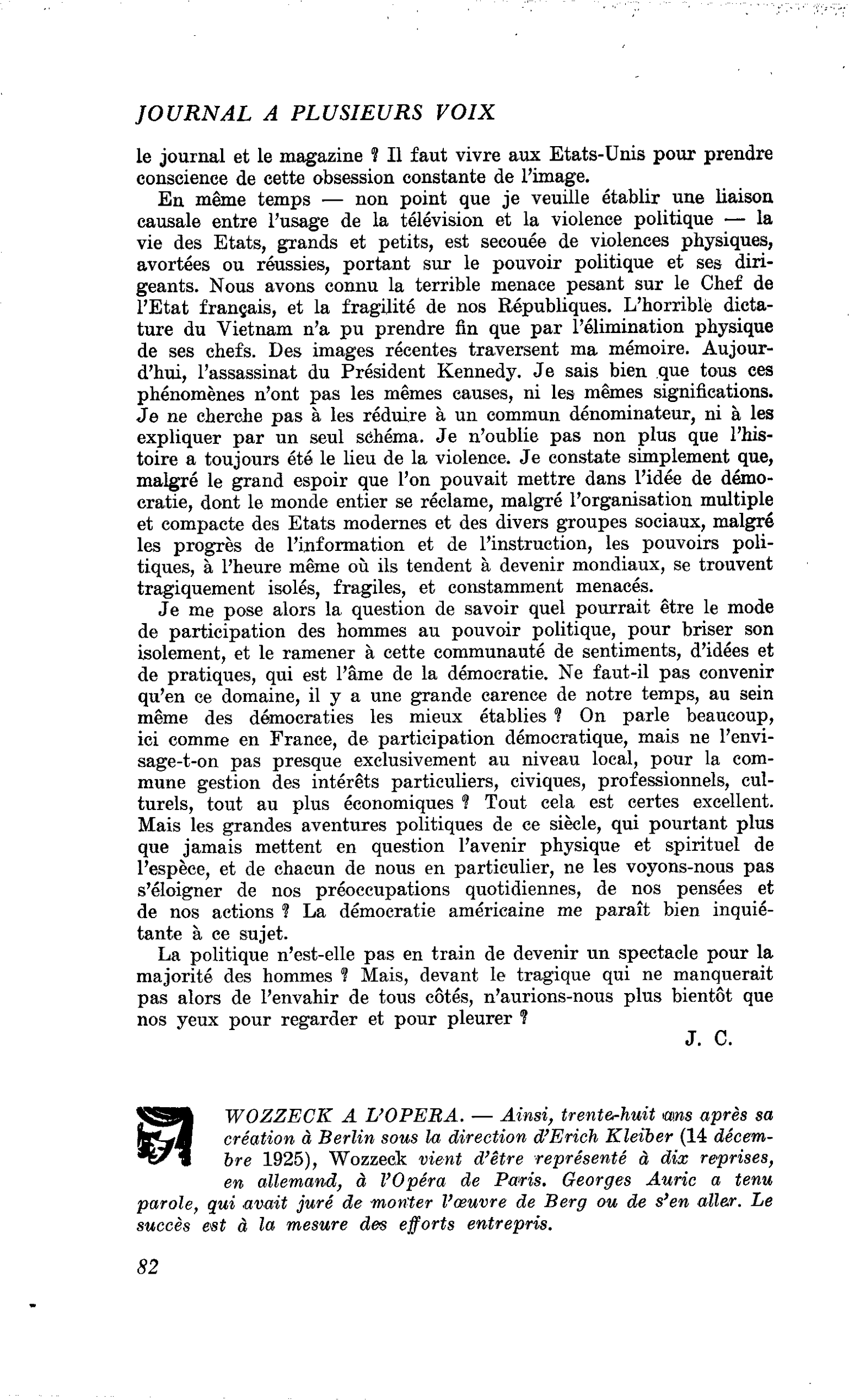 WOZZECK A L’OPERA