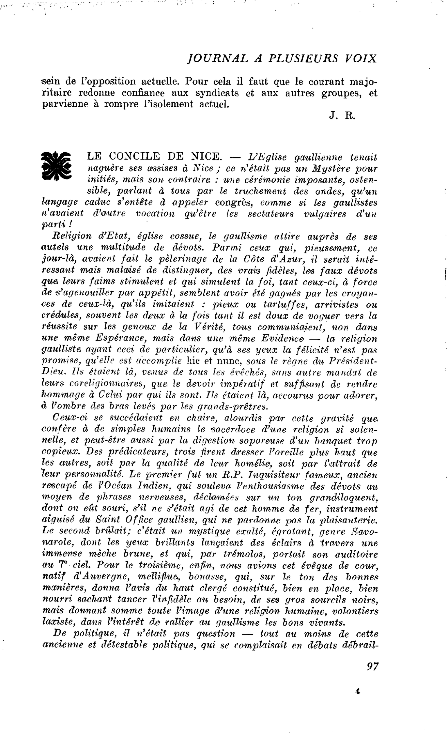 LE CONCILE DE NICE