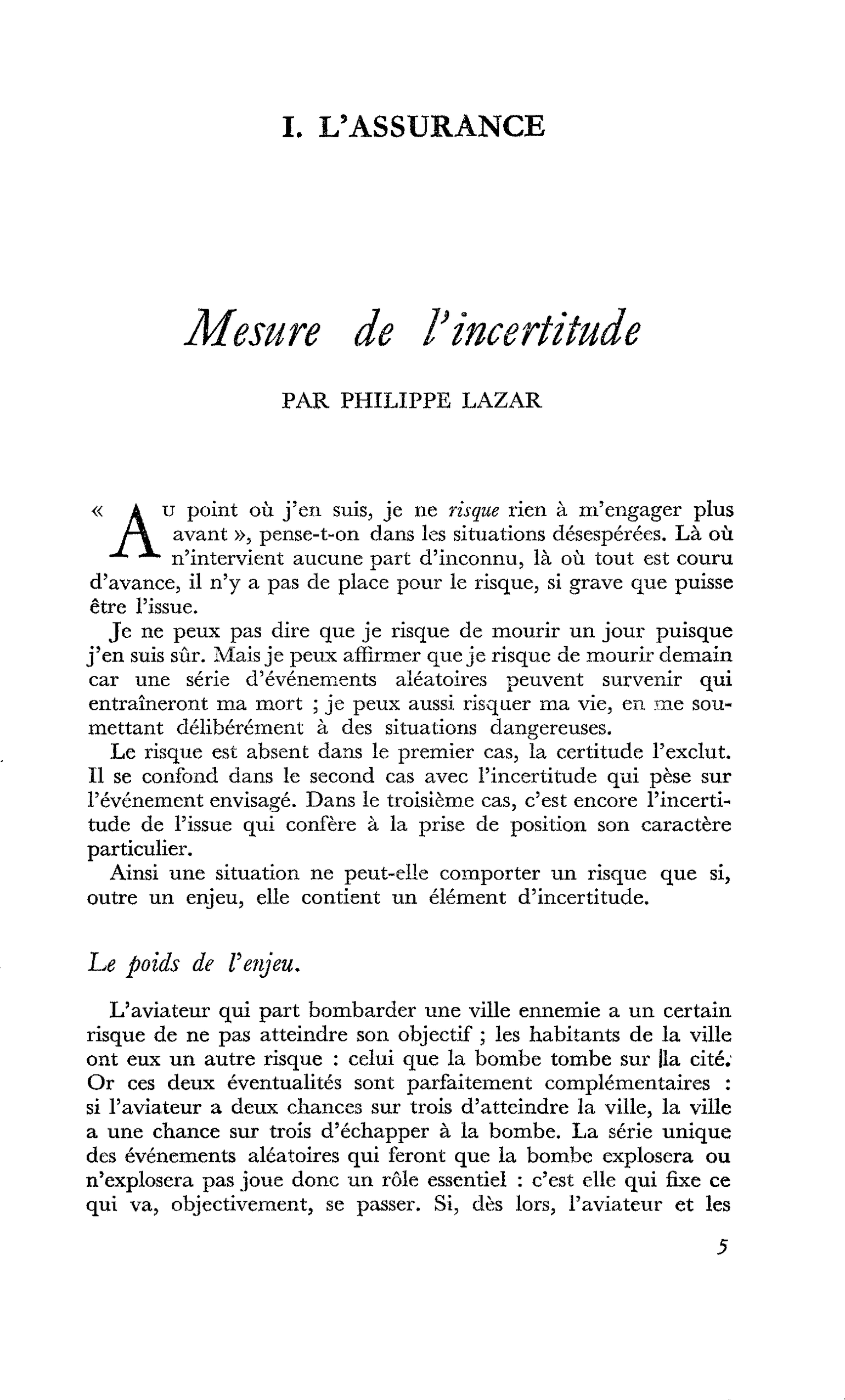 Mesure de l’incertitude