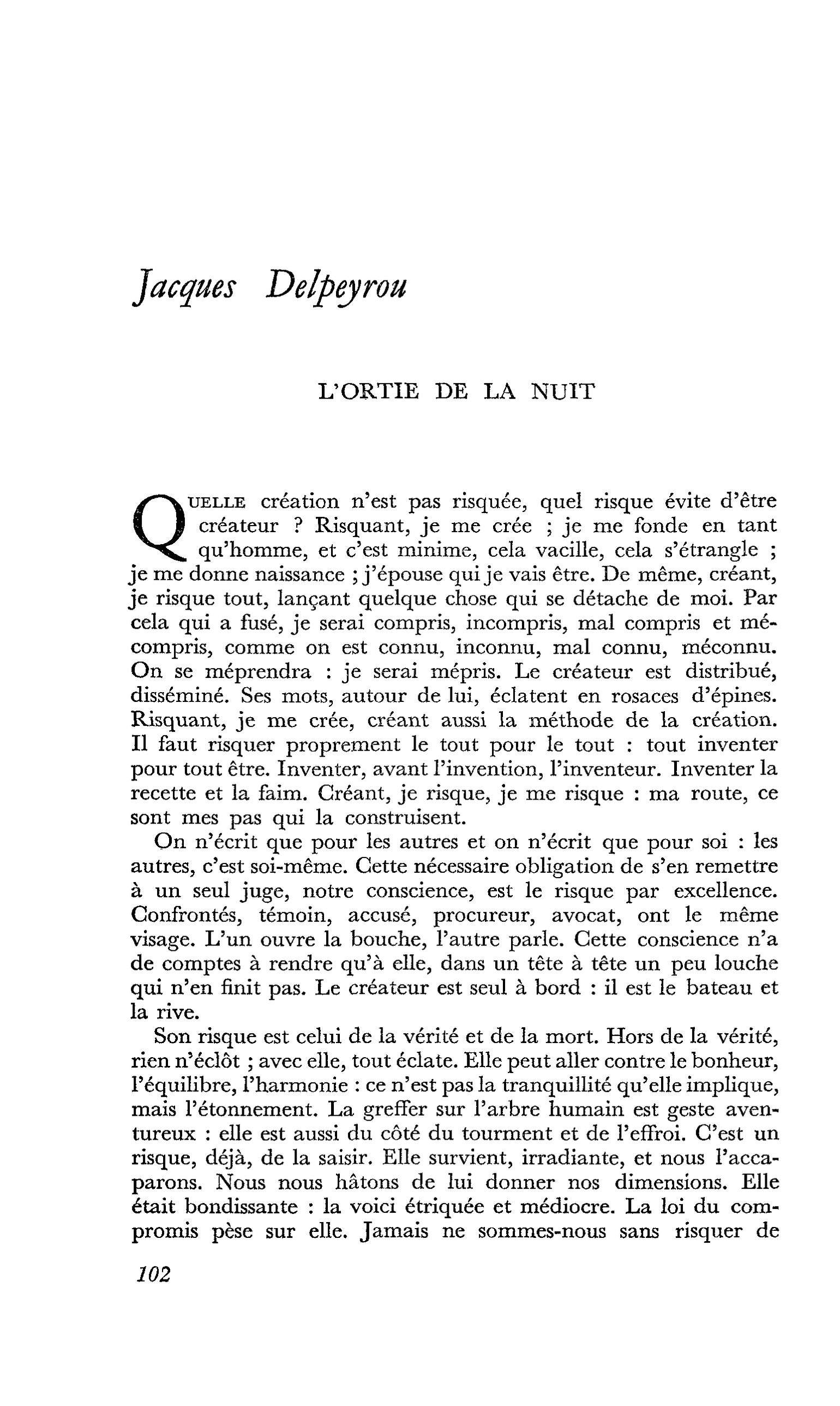 L’ORTIE DE LA NUIT