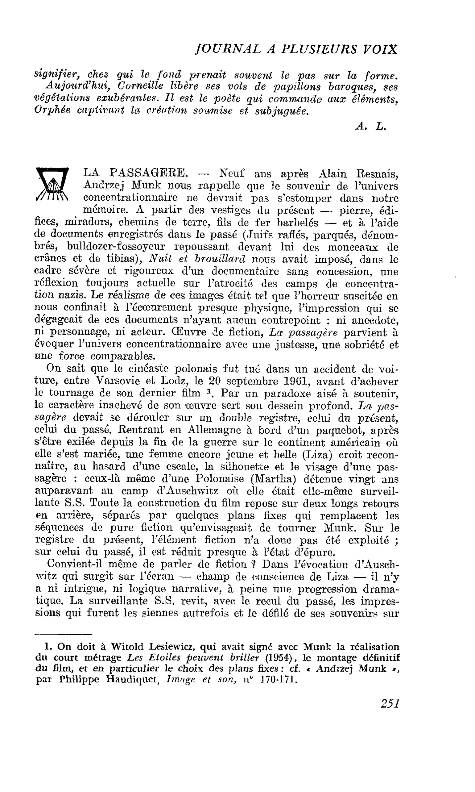 LA PASSAGERE