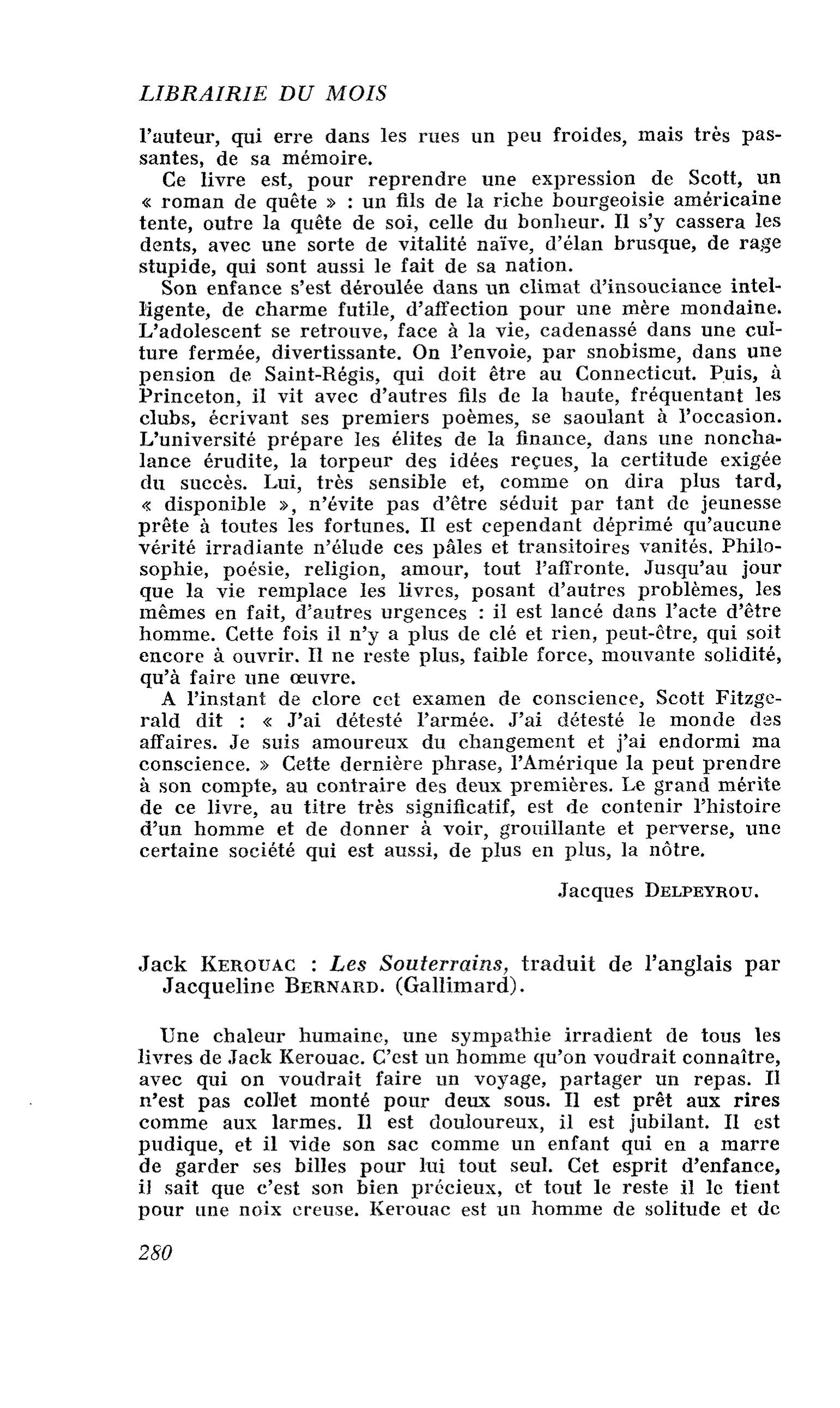 Jack Kerouac : Les Souterrains