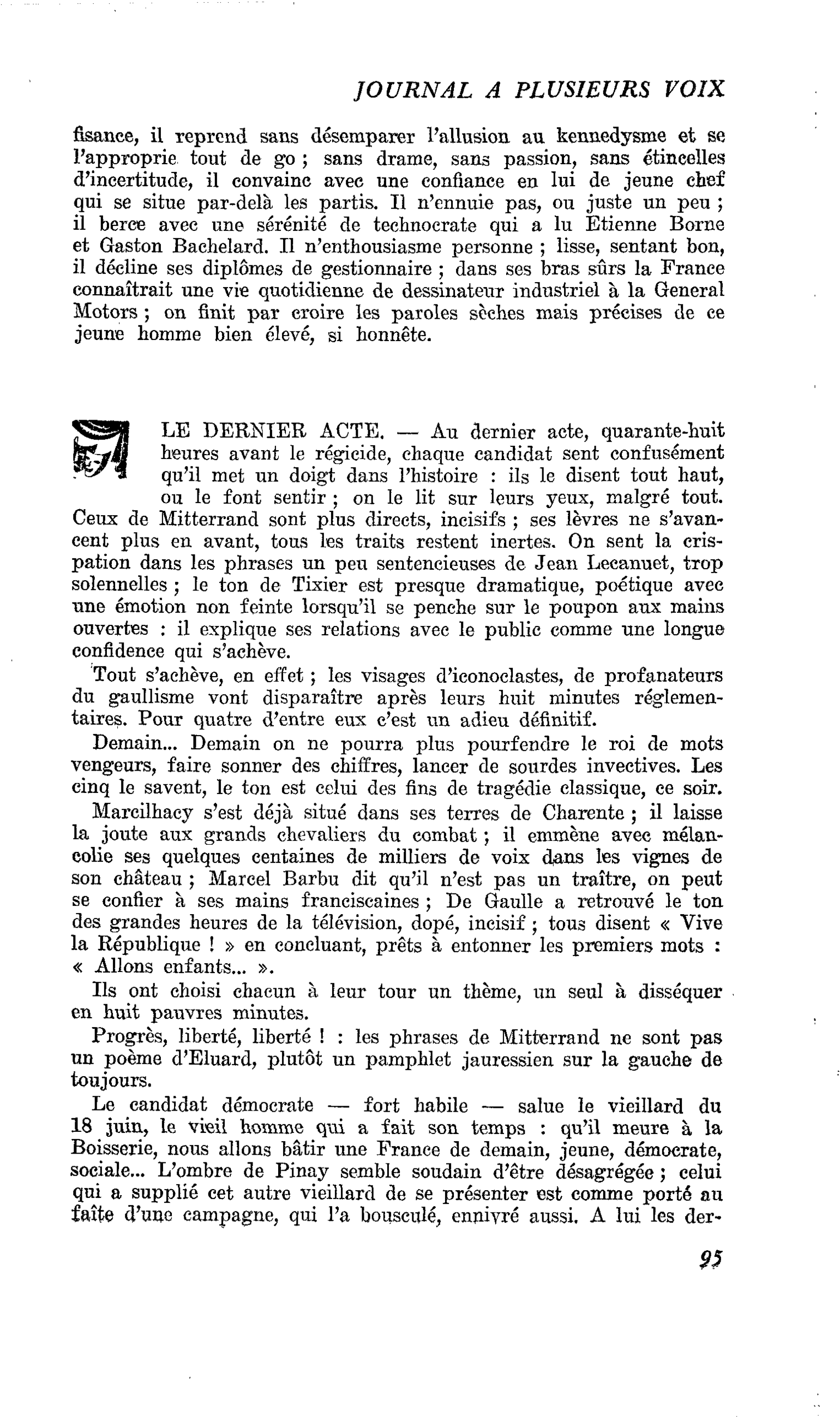LE DERNIER ACTE