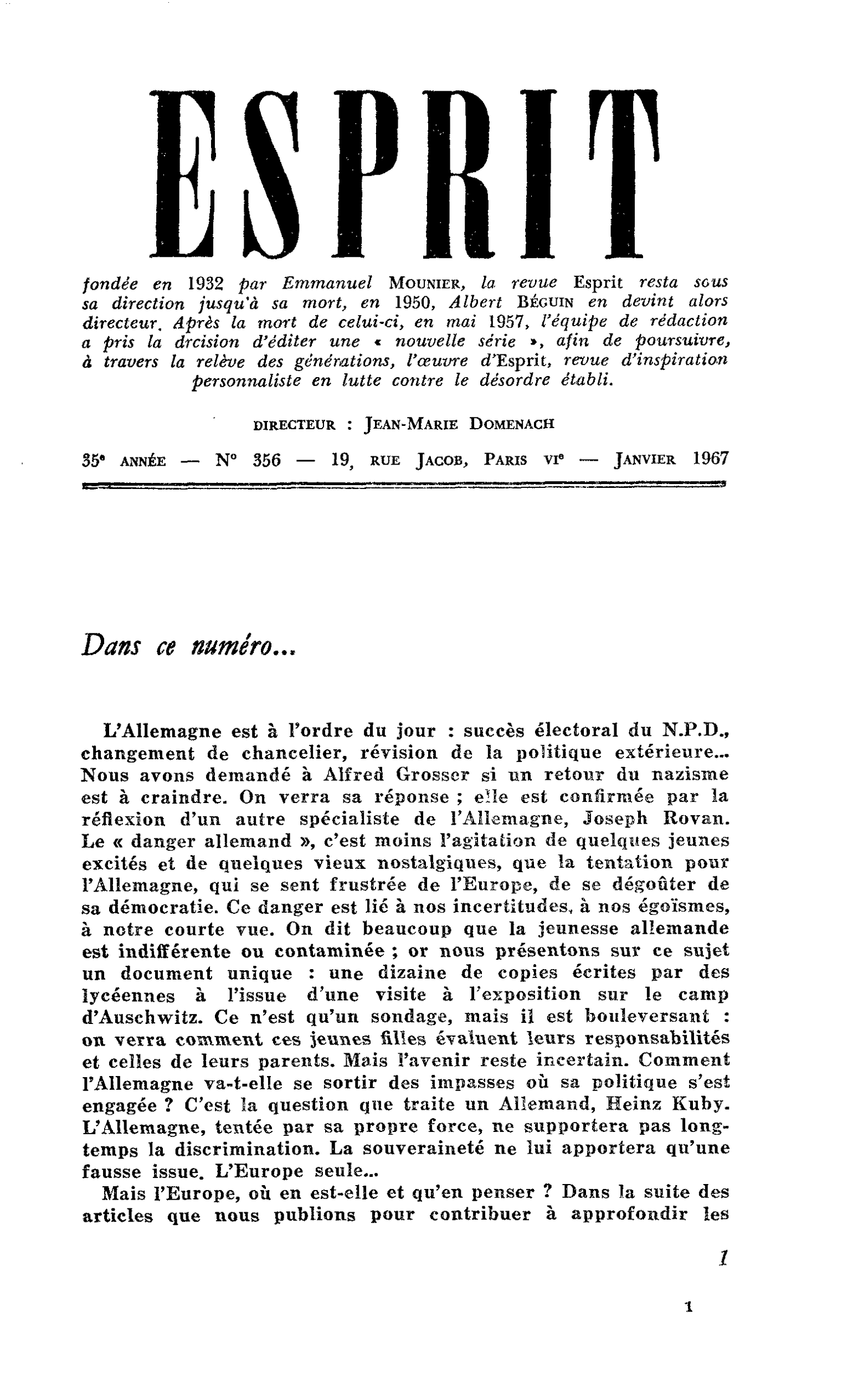 Dans ce numéro…