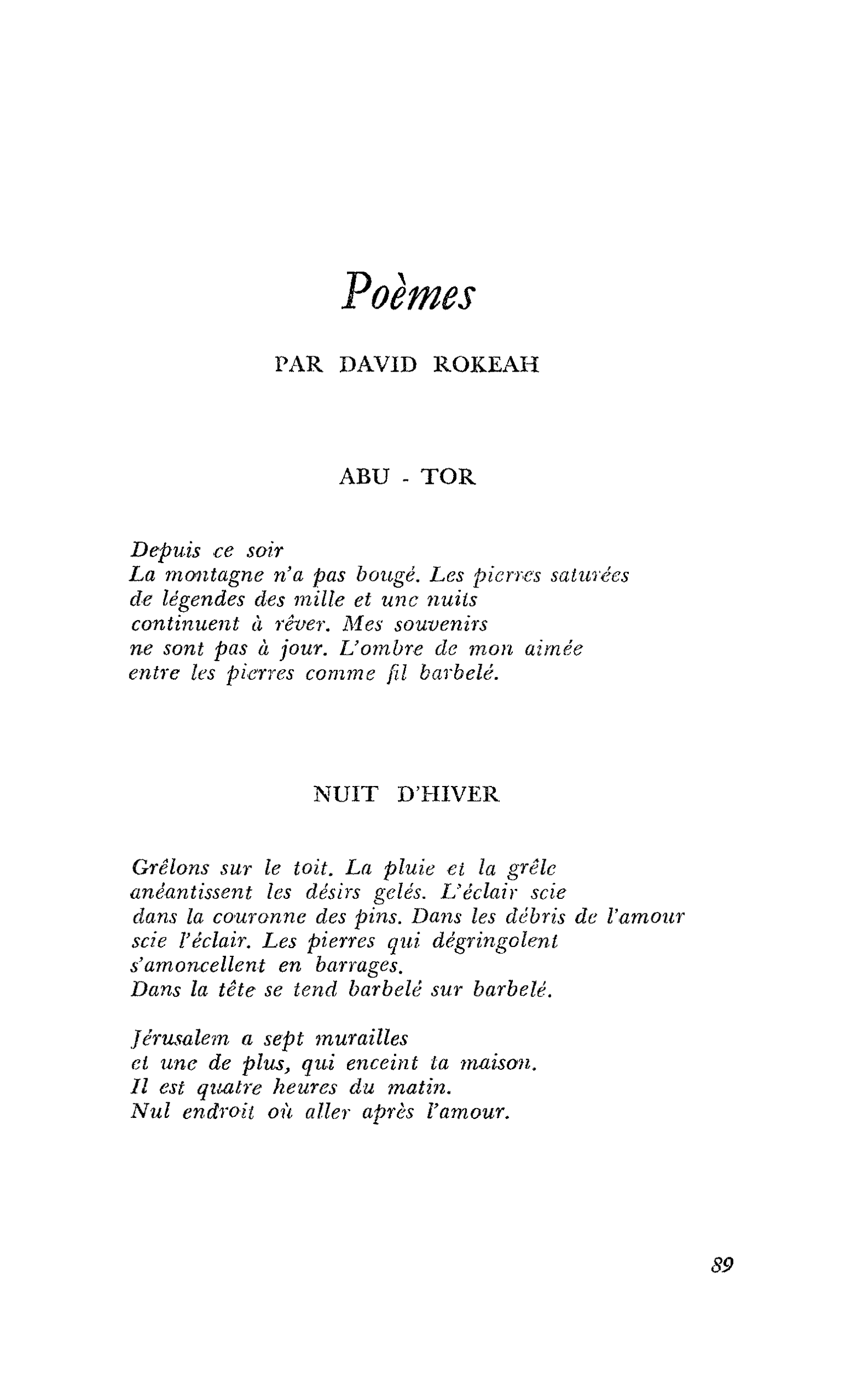 Poèmes