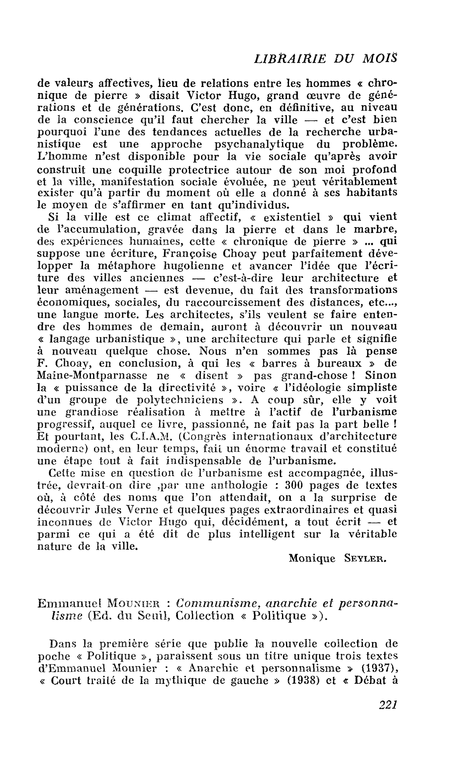 Emmanuel Mounier : Communisme, anarchie et personnalisme