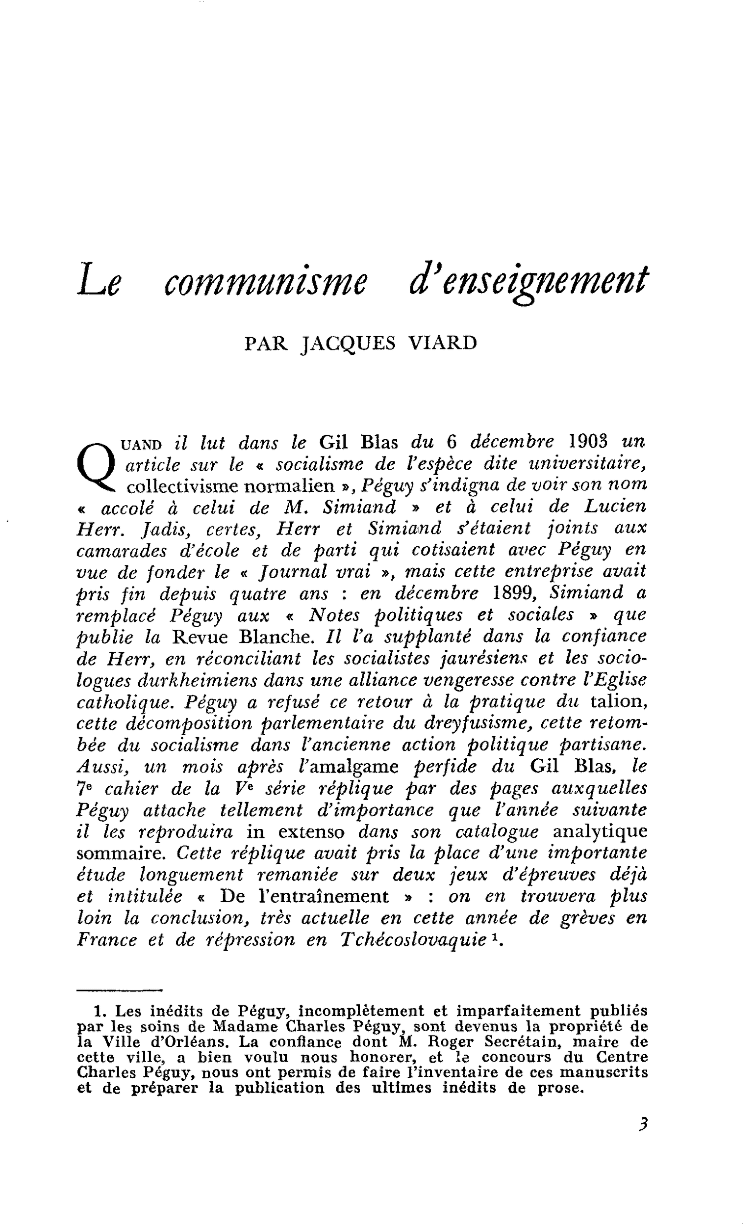 Le communisme d’enseignement