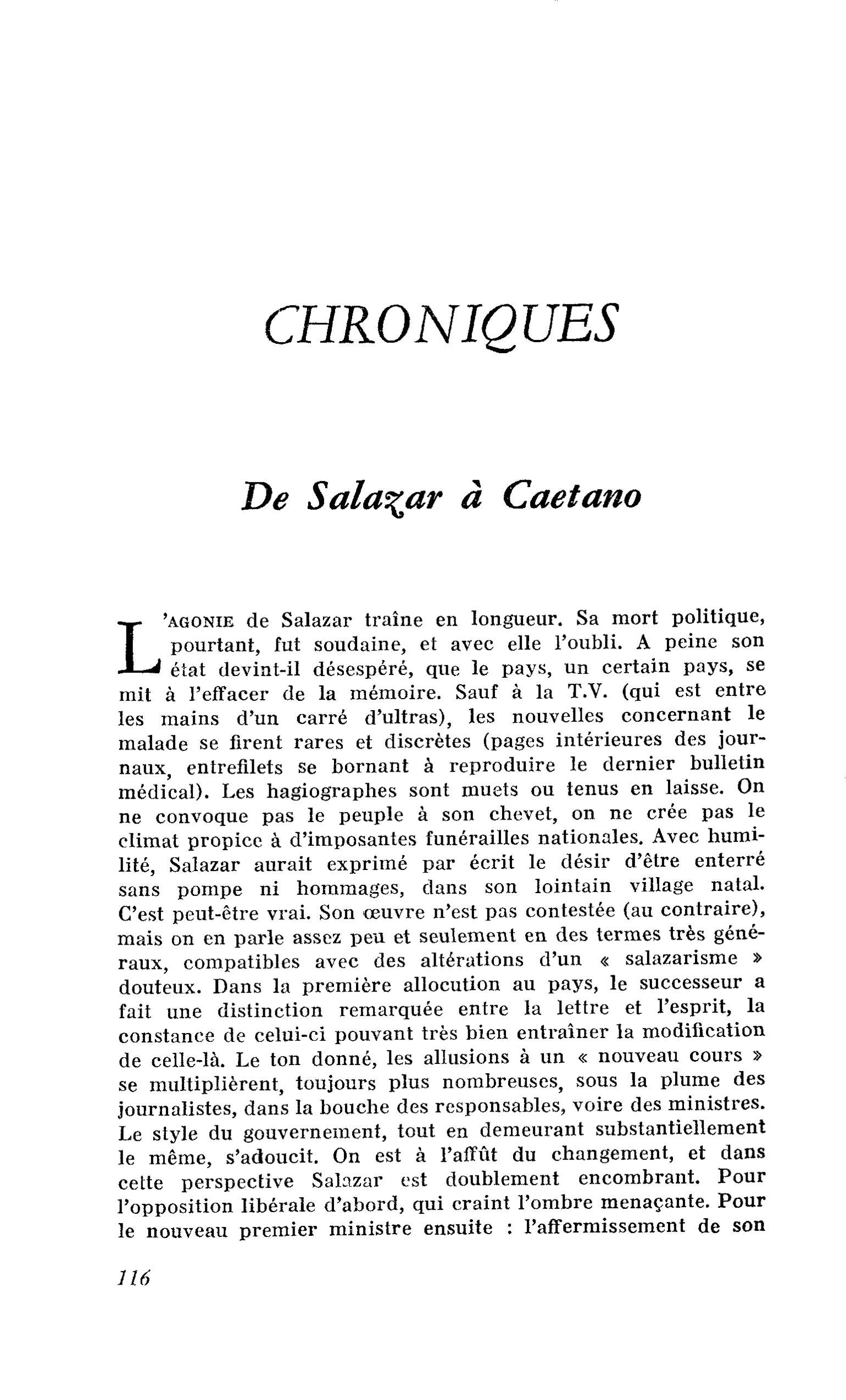 De Salazar à Caetano