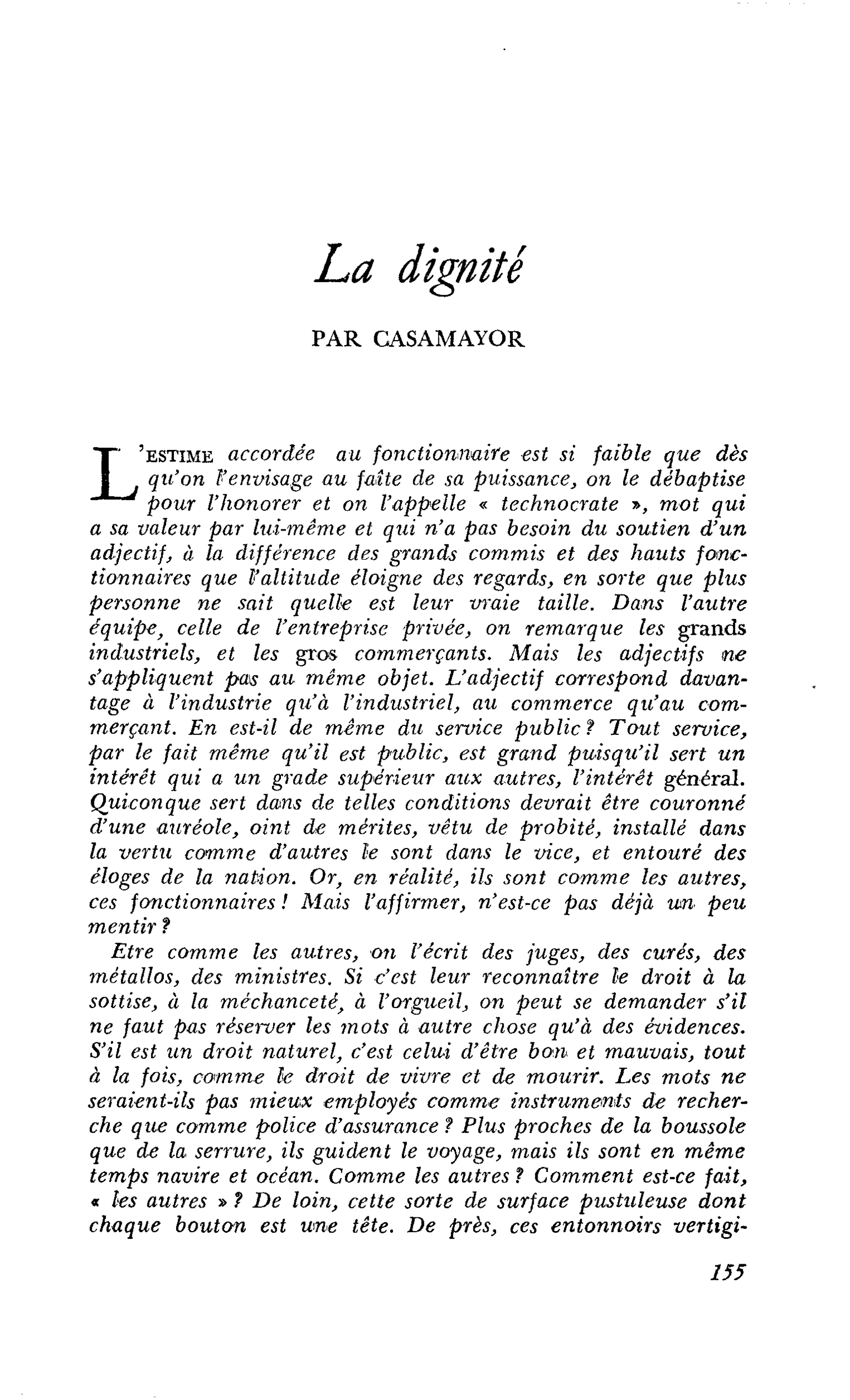 La dignité